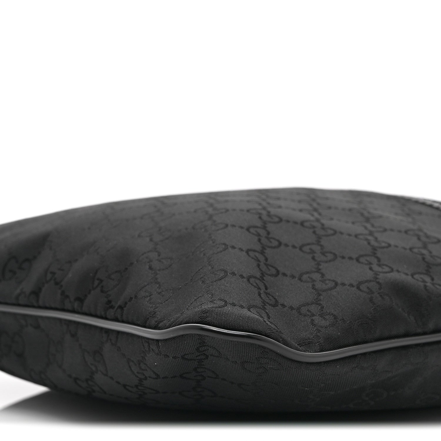 Nylon Monogram Small Flat Messenger Bag Black
