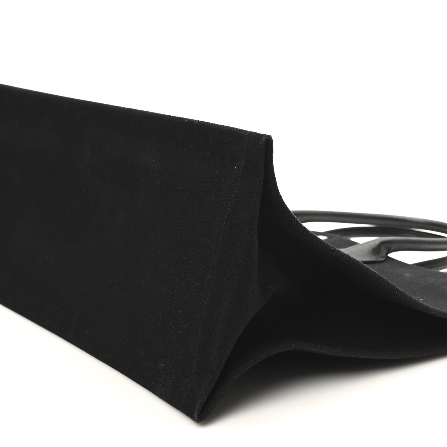 Linen Calfskin Rive Gauche Tote Black