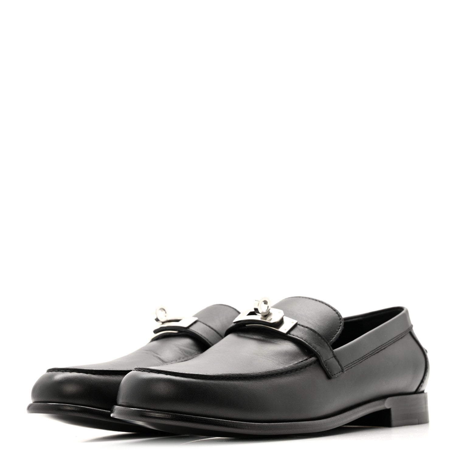 Calfskin Womens Destin Loafers 38.5 Black