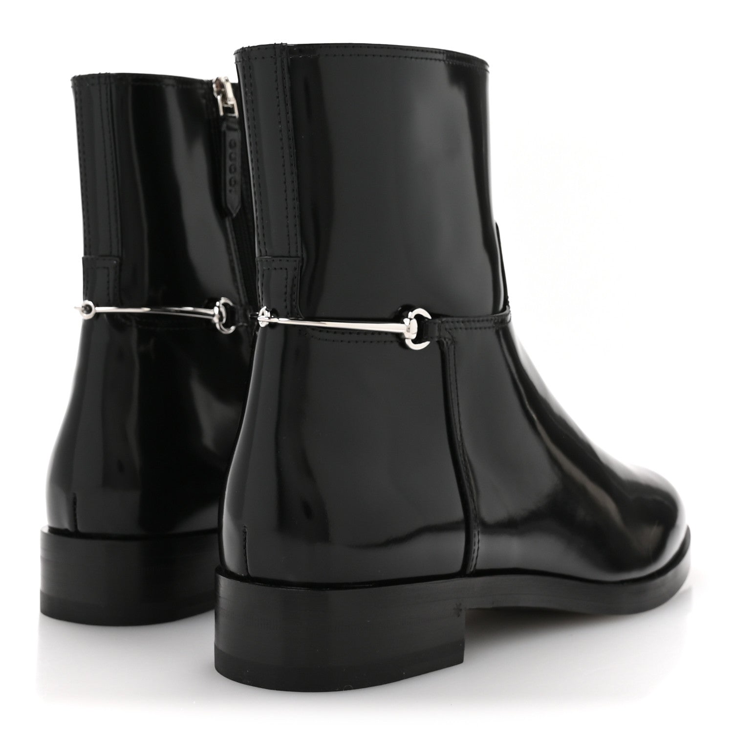 Brushed Calfskin Michelangelo Slim Horsebit Ankle Boots 39.5 Black