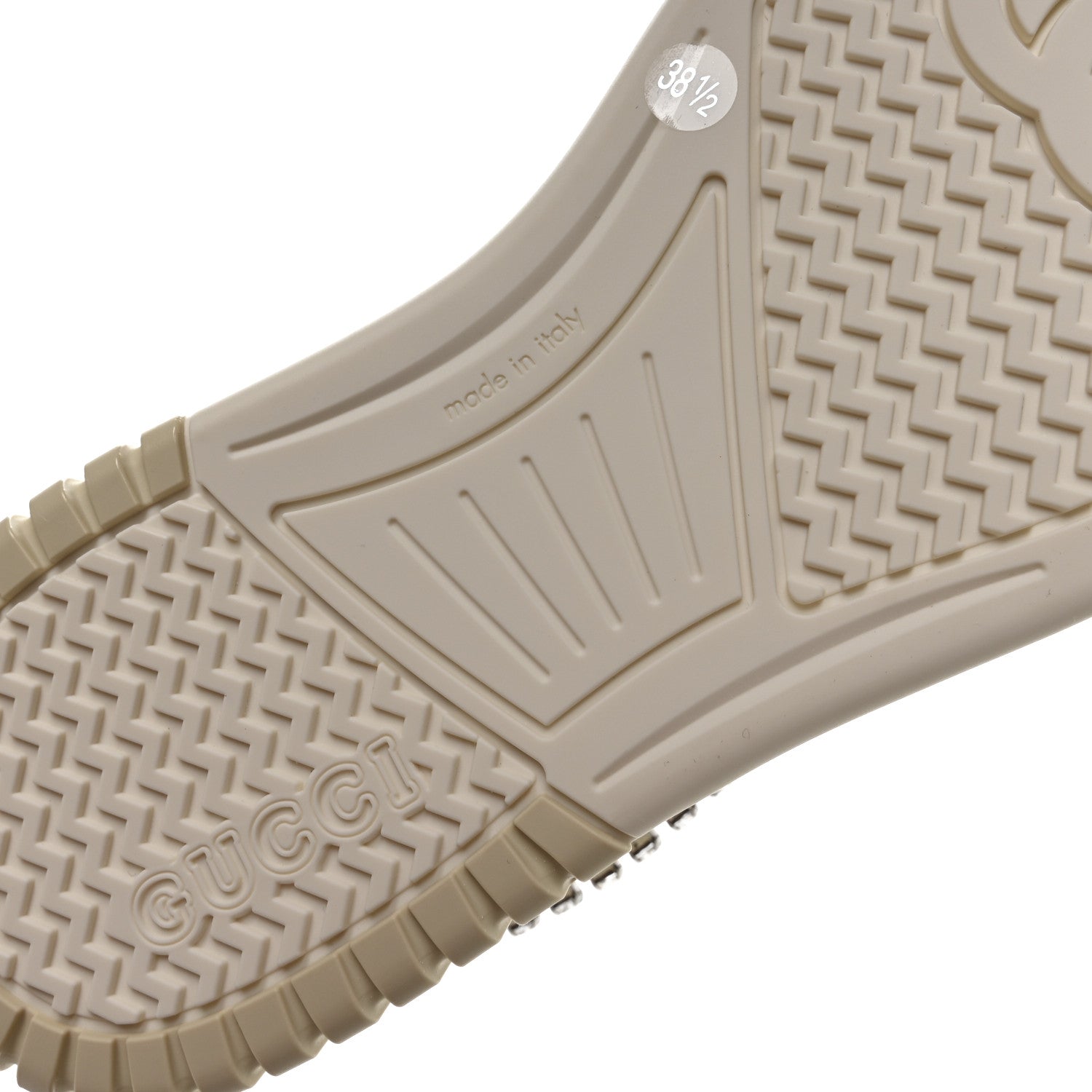 Calfskin Womens Re-Web Removable Crystal Sneakers 38.5 White