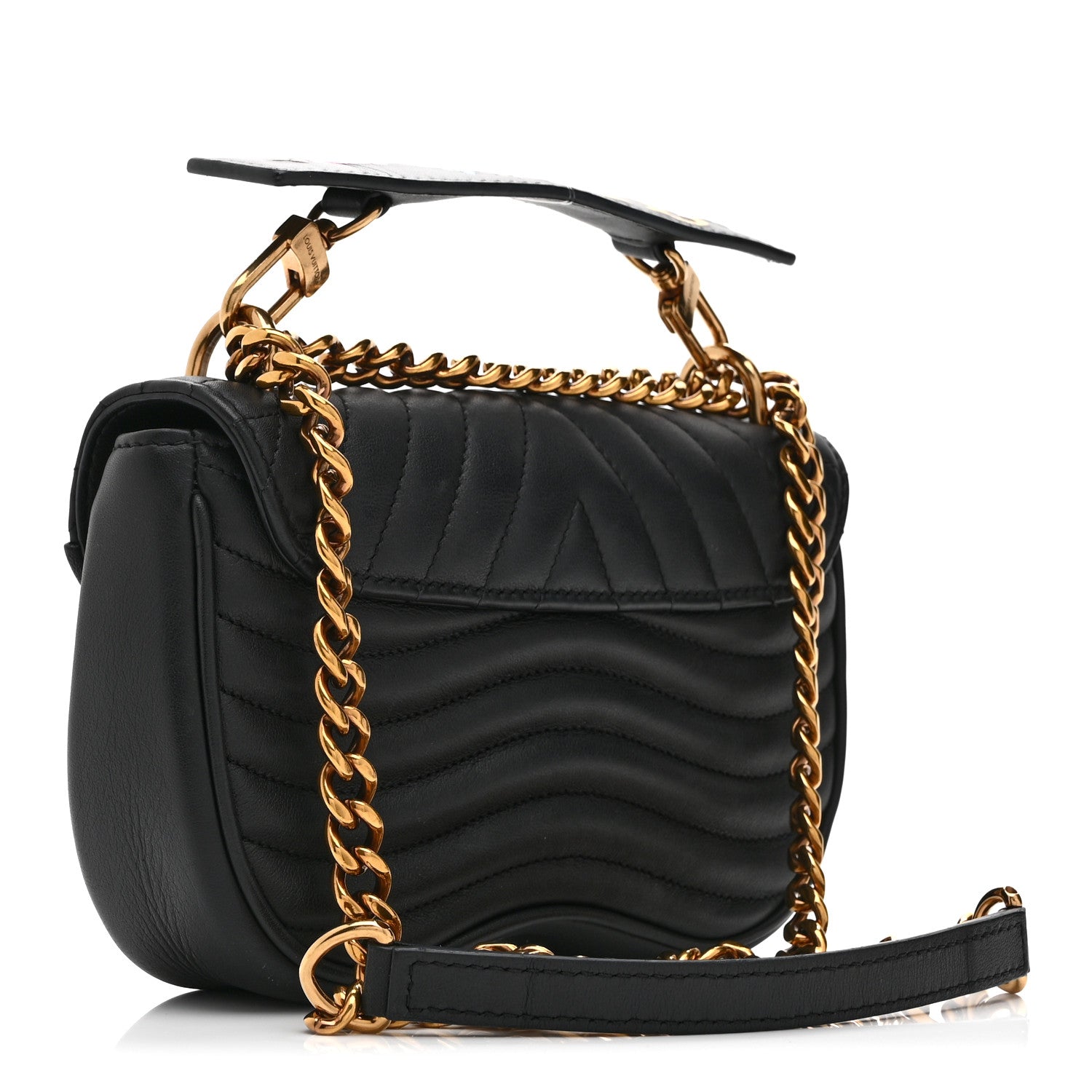 Calfskin New Wave Chain PM Black