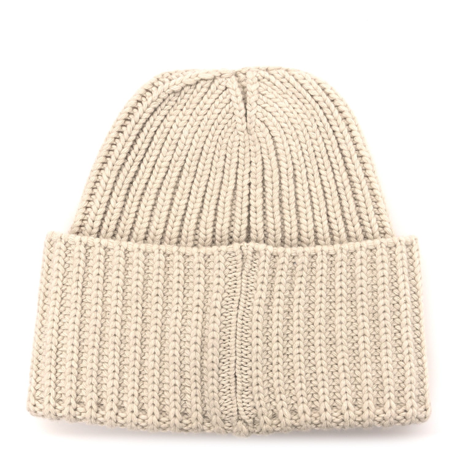 Wool Cashmere CC Beanie Hat White