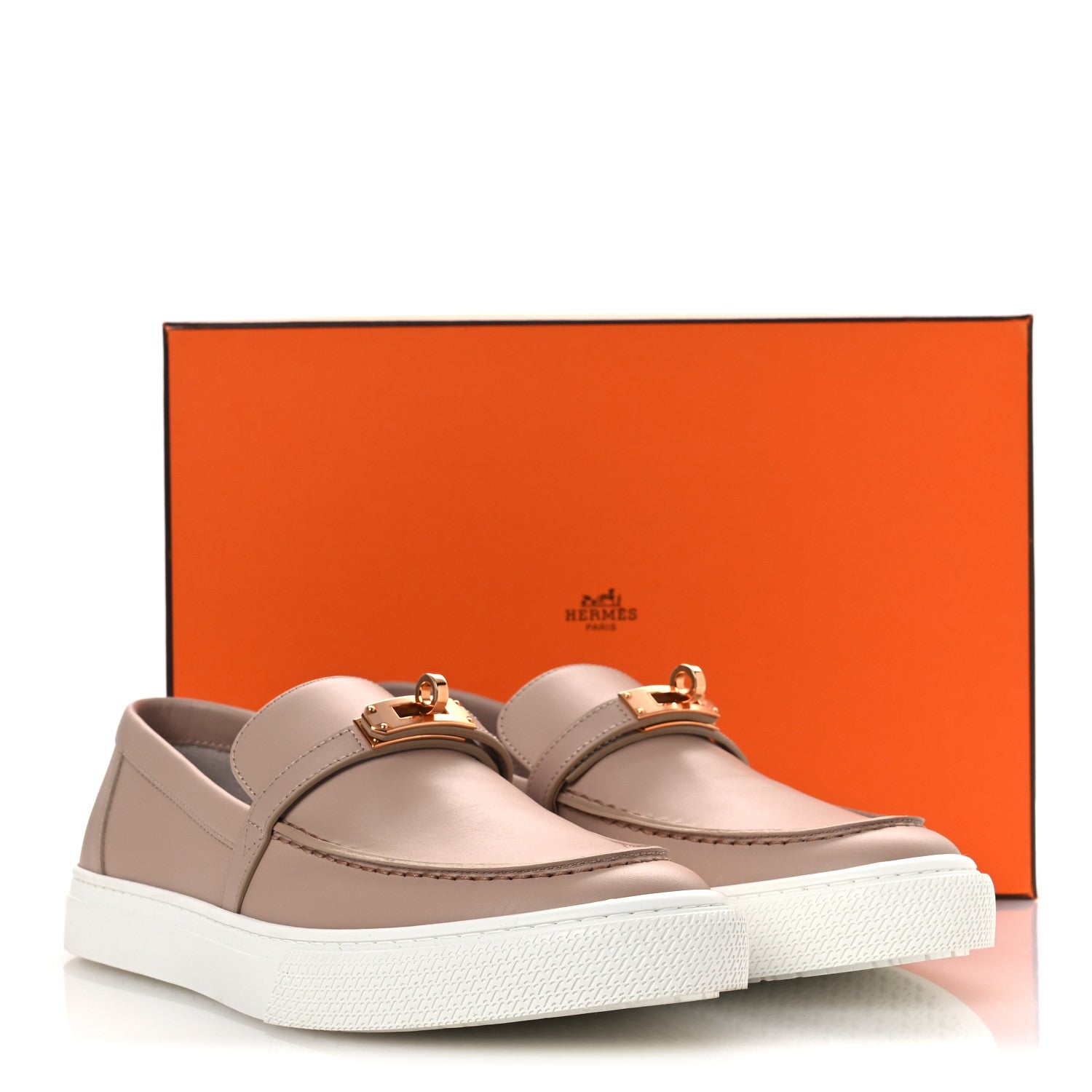 Calfskin Game Slip On Sneakers 41 Beige Nude