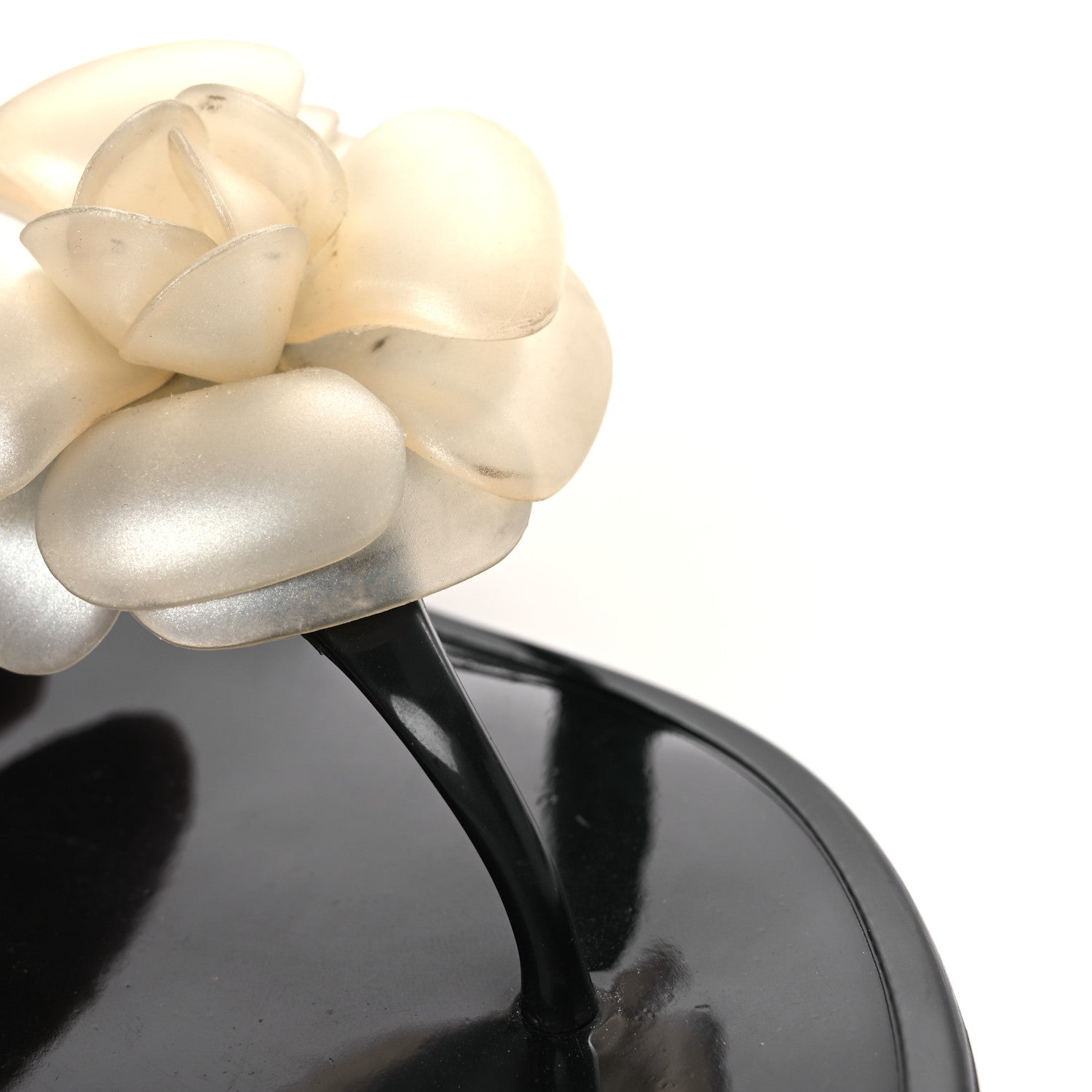Jelly Camellia Thong Sandals 38 Black Ivory