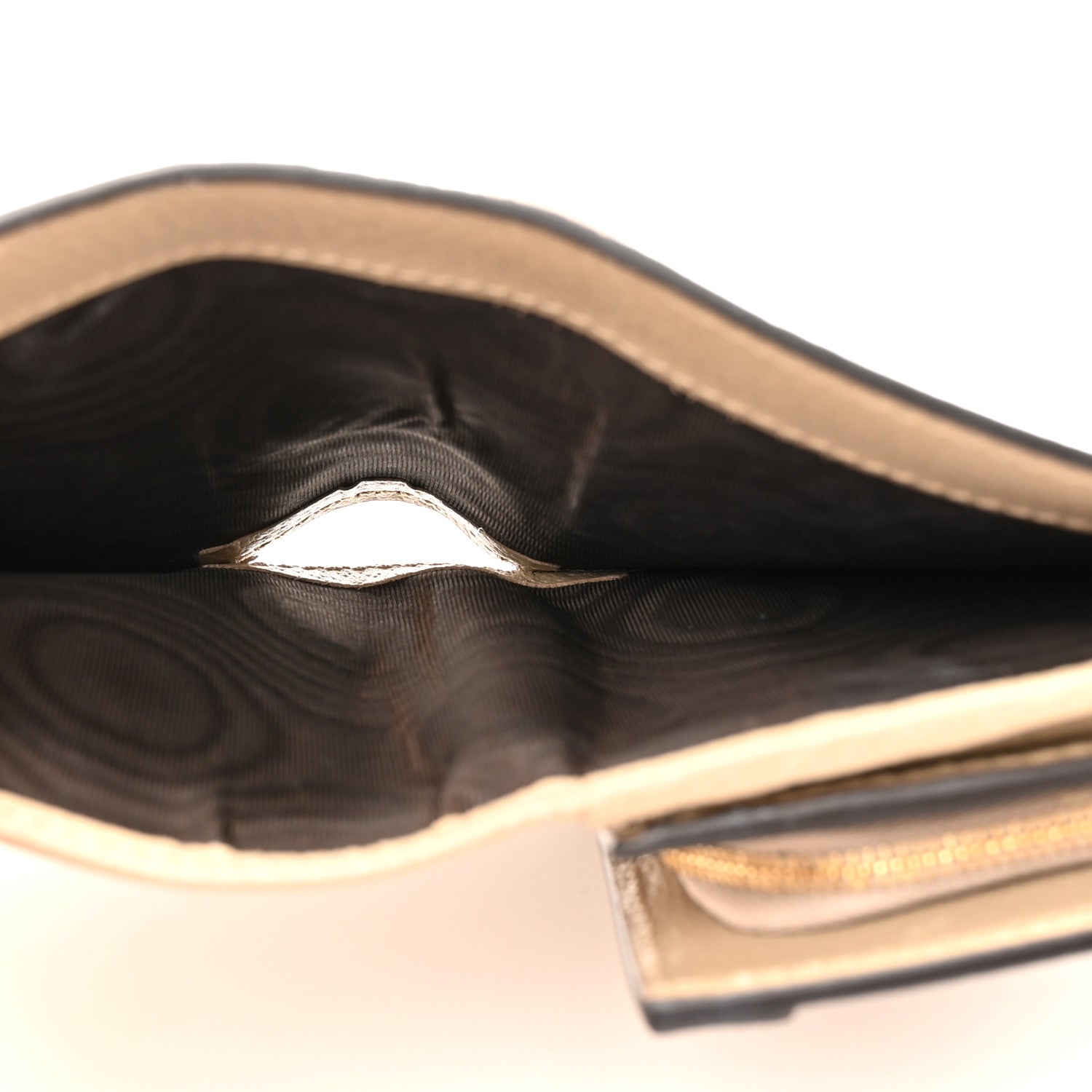 GG Supreme Monogram Textured Dollar Calfskin Web Ophidia Card Case Wallet Beige Mystic White Oatmeal