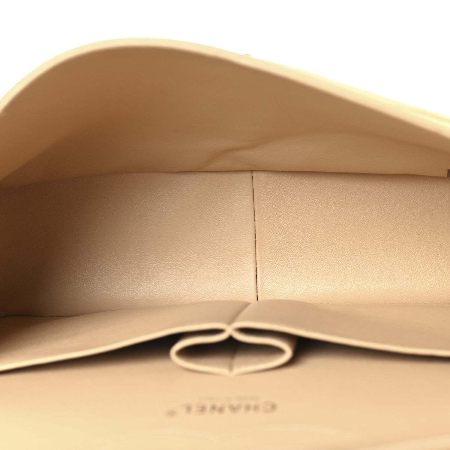 Caviar Quilted Jumbo Double Flap Beige