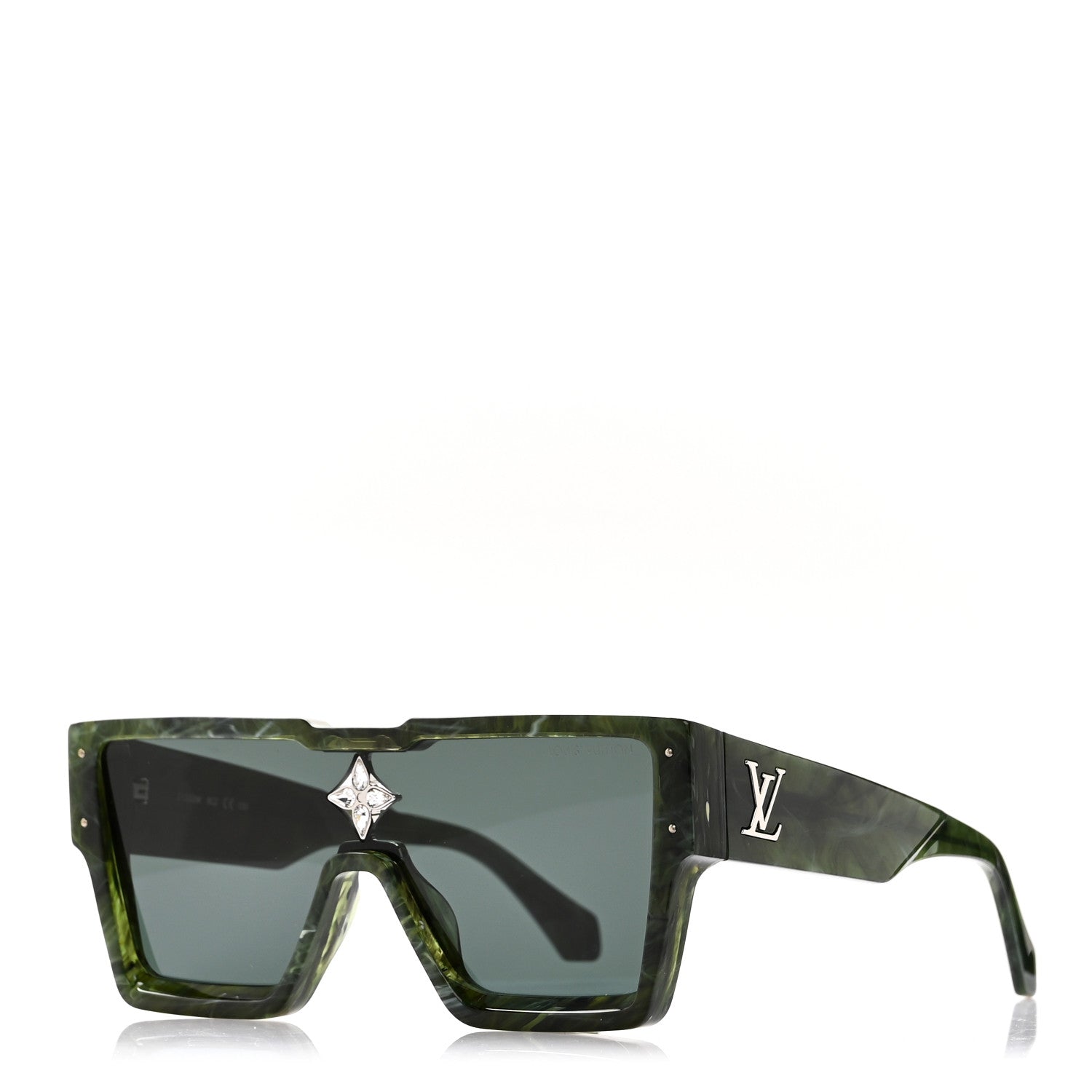 Acetate Marble Effect Swarovski Cyclone Sunglasses Z1552W Green