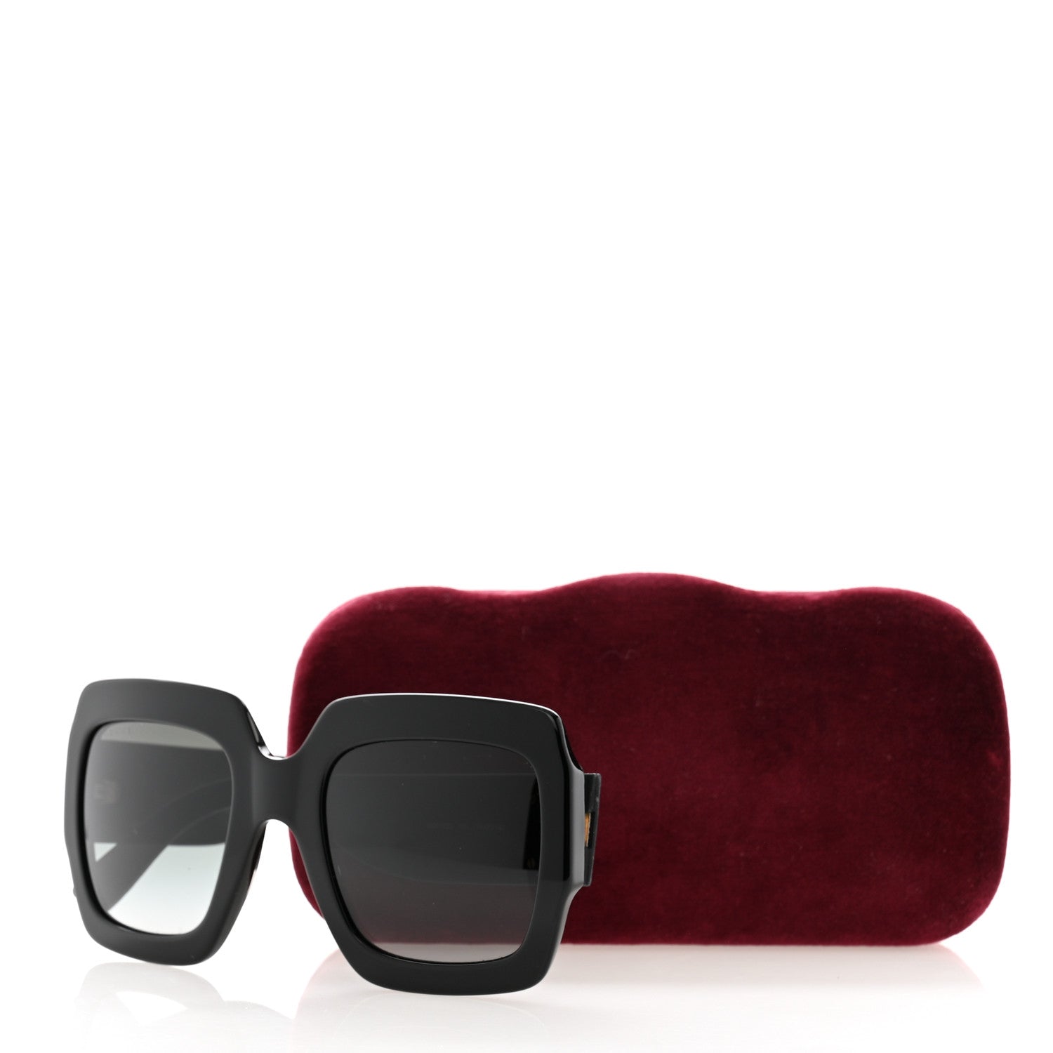 Square Frame GG0102S Sunglasses Glitter Black