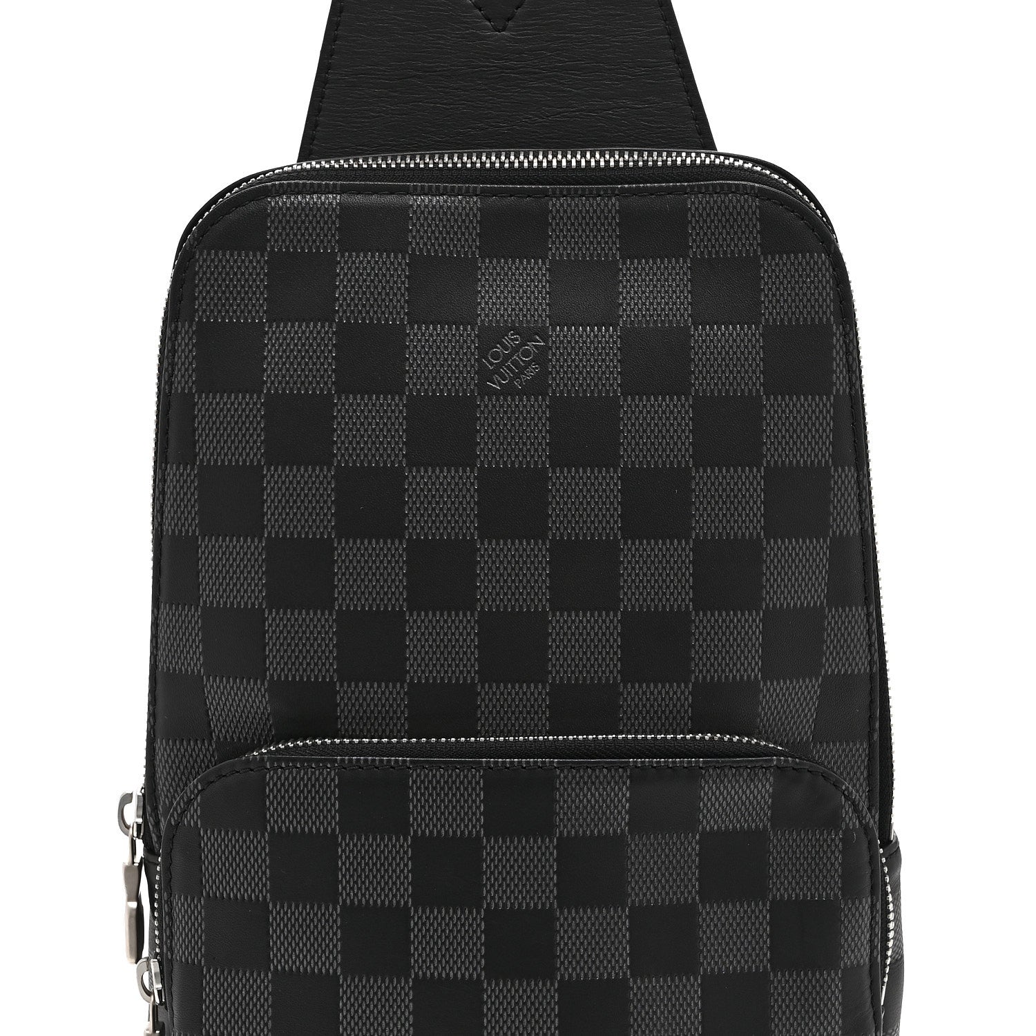 Damier Graphite Avenue Sling Bag Onyx Silver