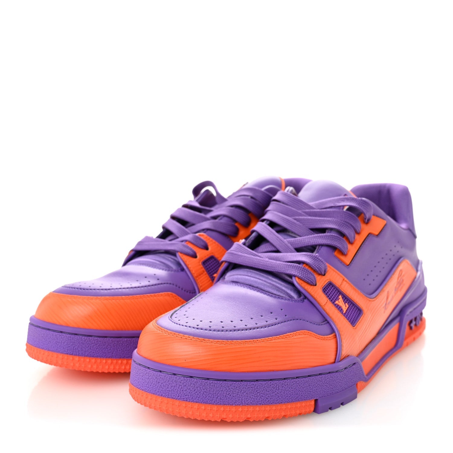 Calfskin Epi Mens LV Trainer Sneakers 9 Violet