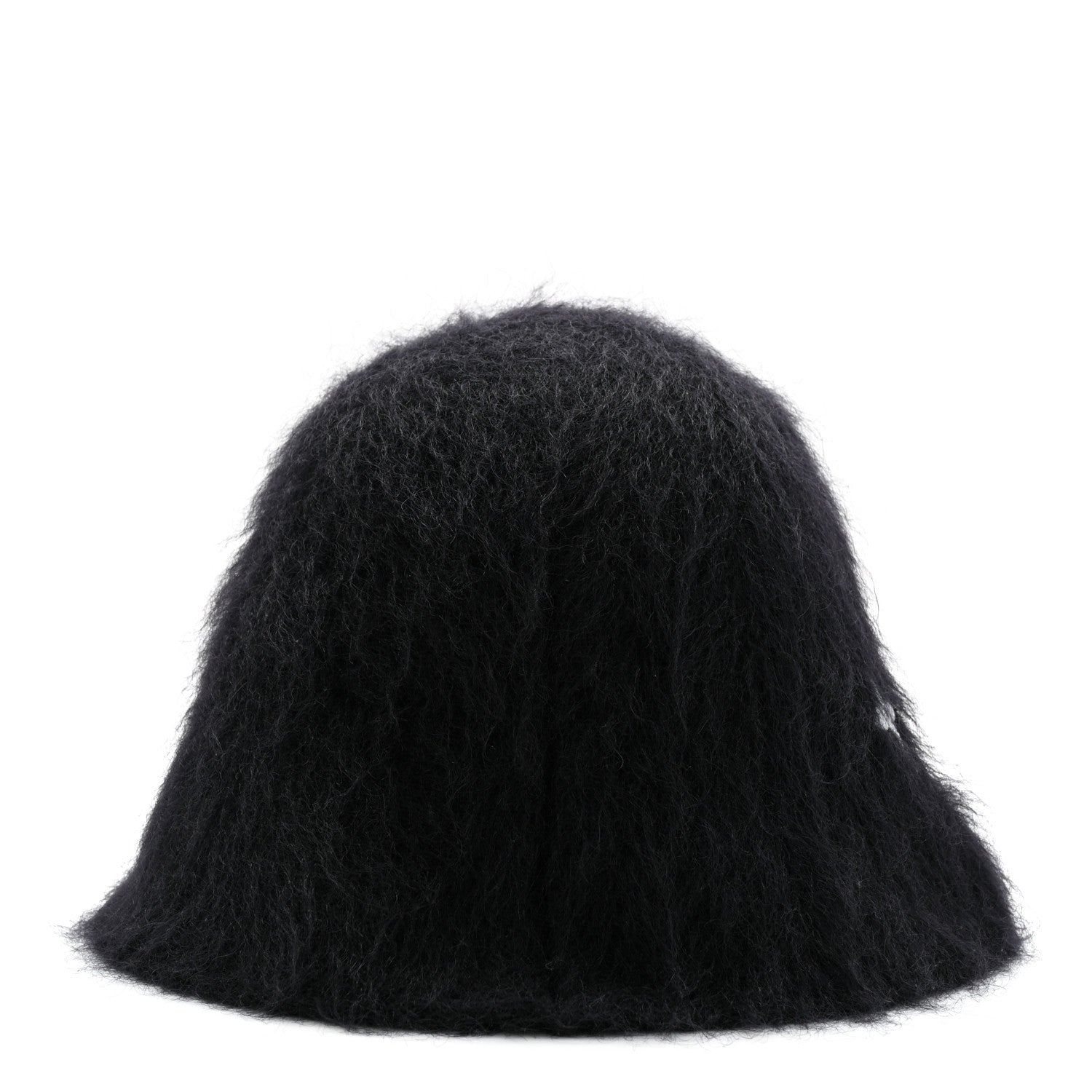 Mohair Wool LV Fluffy Hat Black