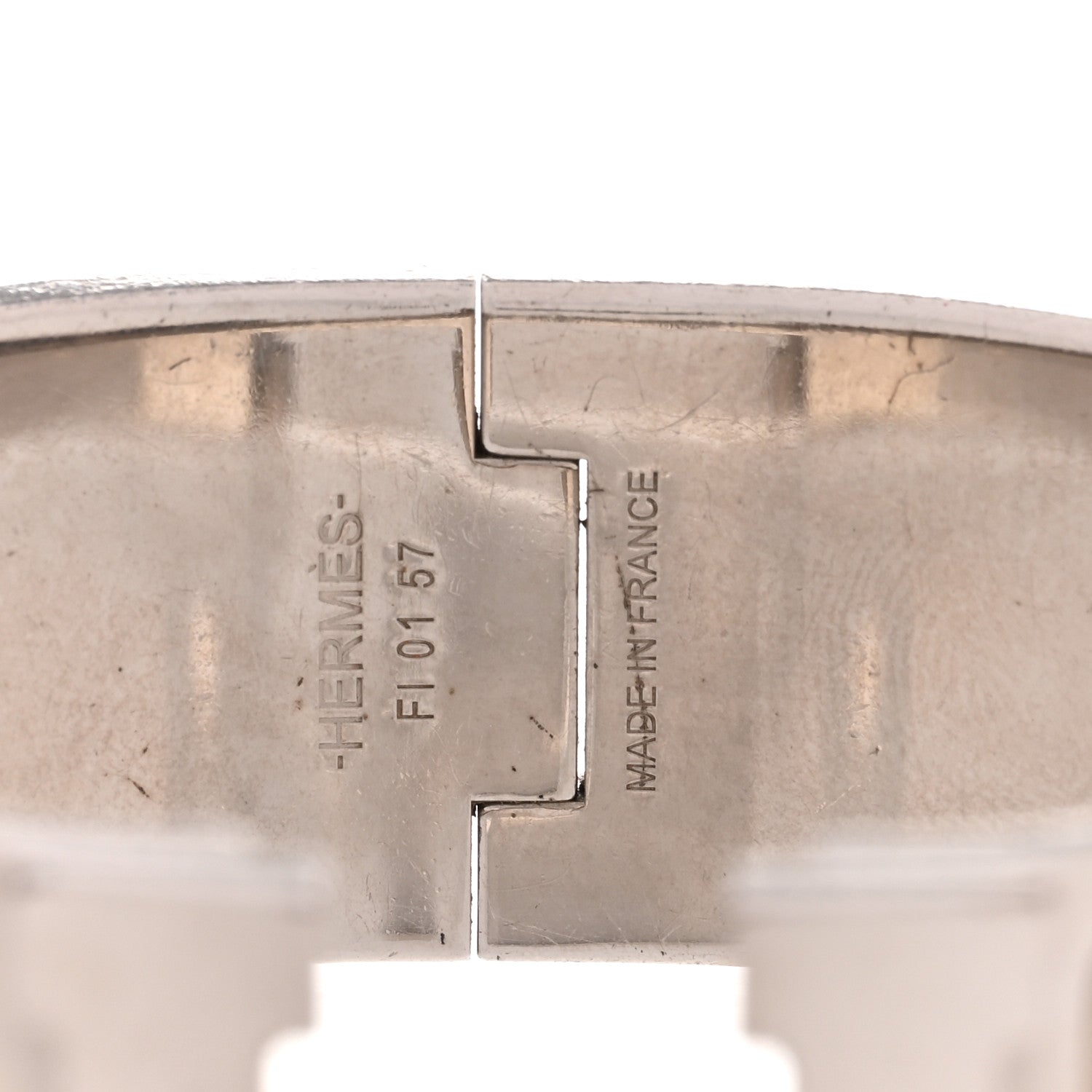 Enamel Wide Clic Clac H Bracelet PM Blanc Percale