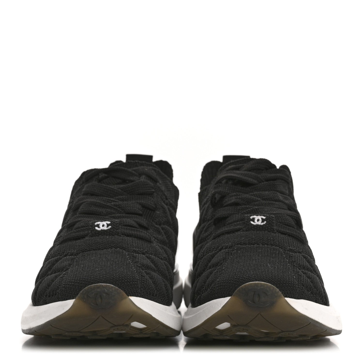 Fabric Logo Sneakers 36 Black