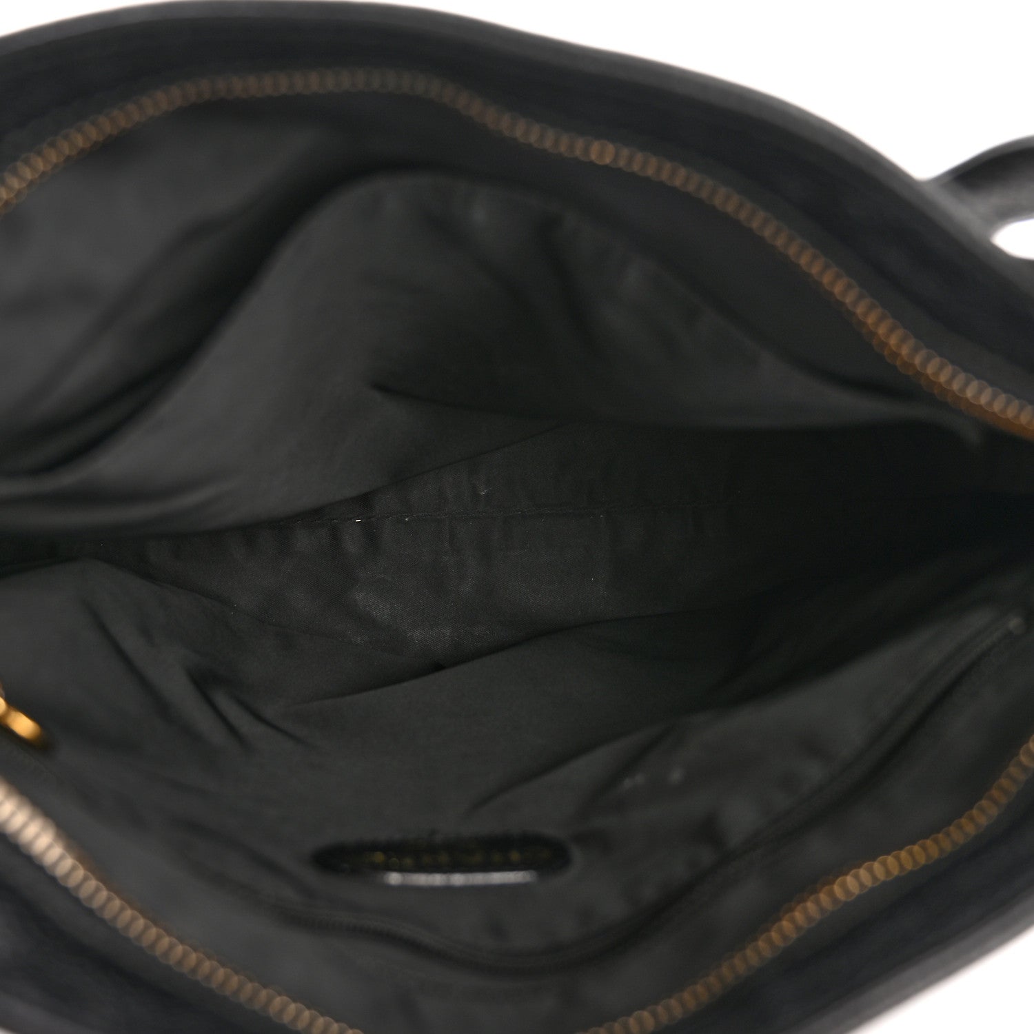 Caviar Logo Shoulder Bag Black