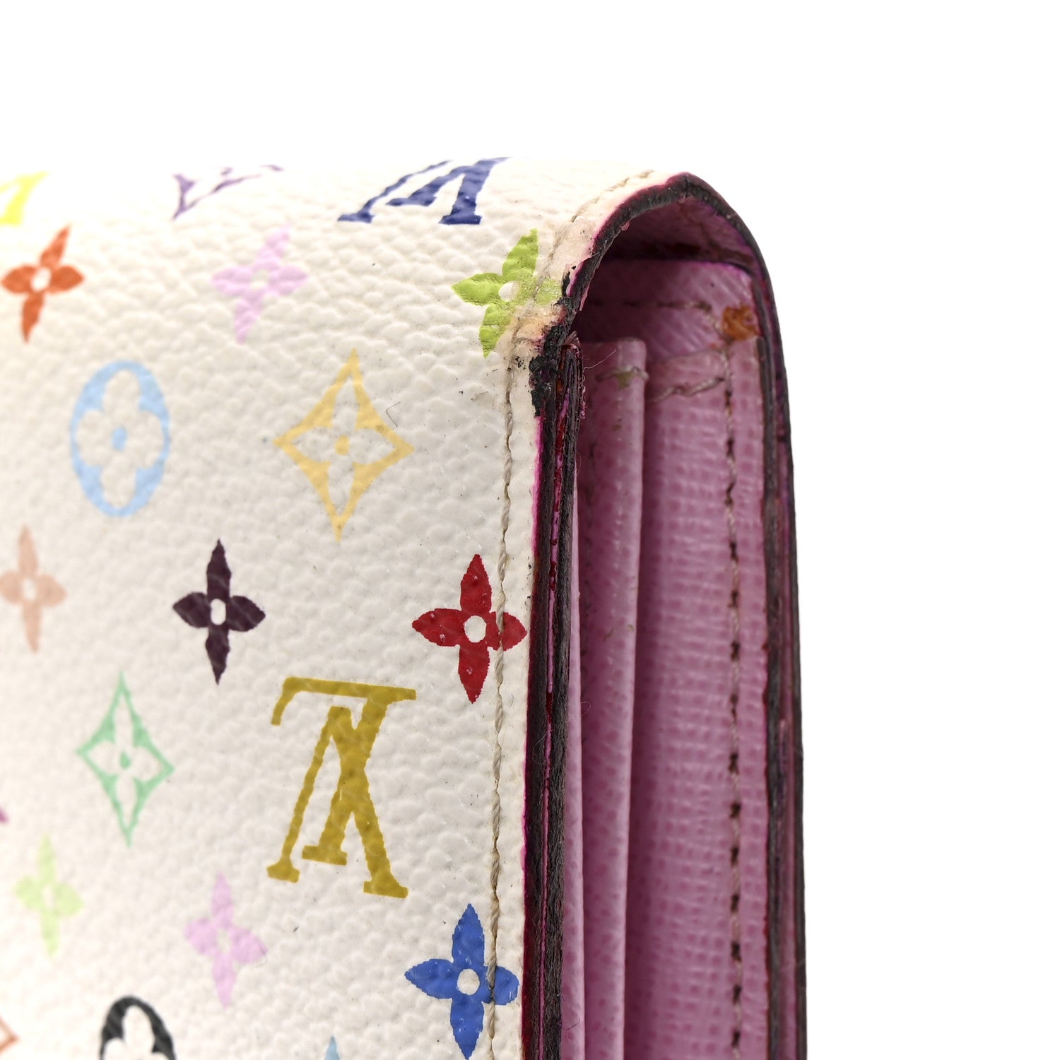 Monogram Multicolor Sarah Wallet White Litchi