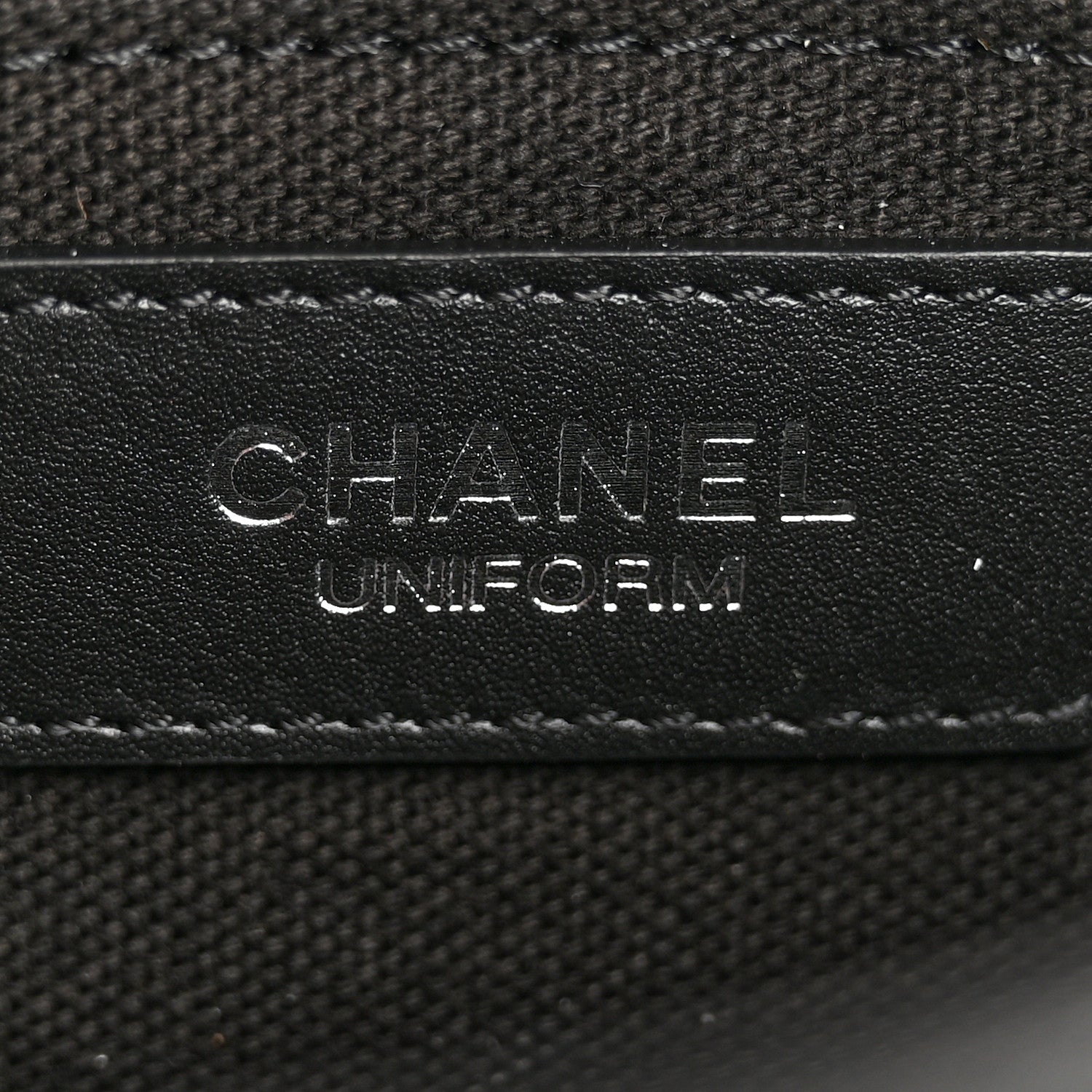 Calfskin Quilted CC Uniform Flap Belt Bag Black