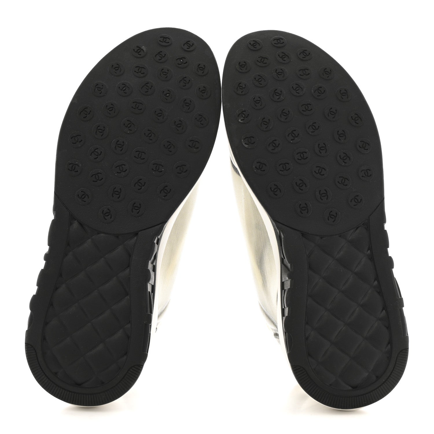 Calfskin Mesh Lycra Womens Logo Sneakers 39 White Grey