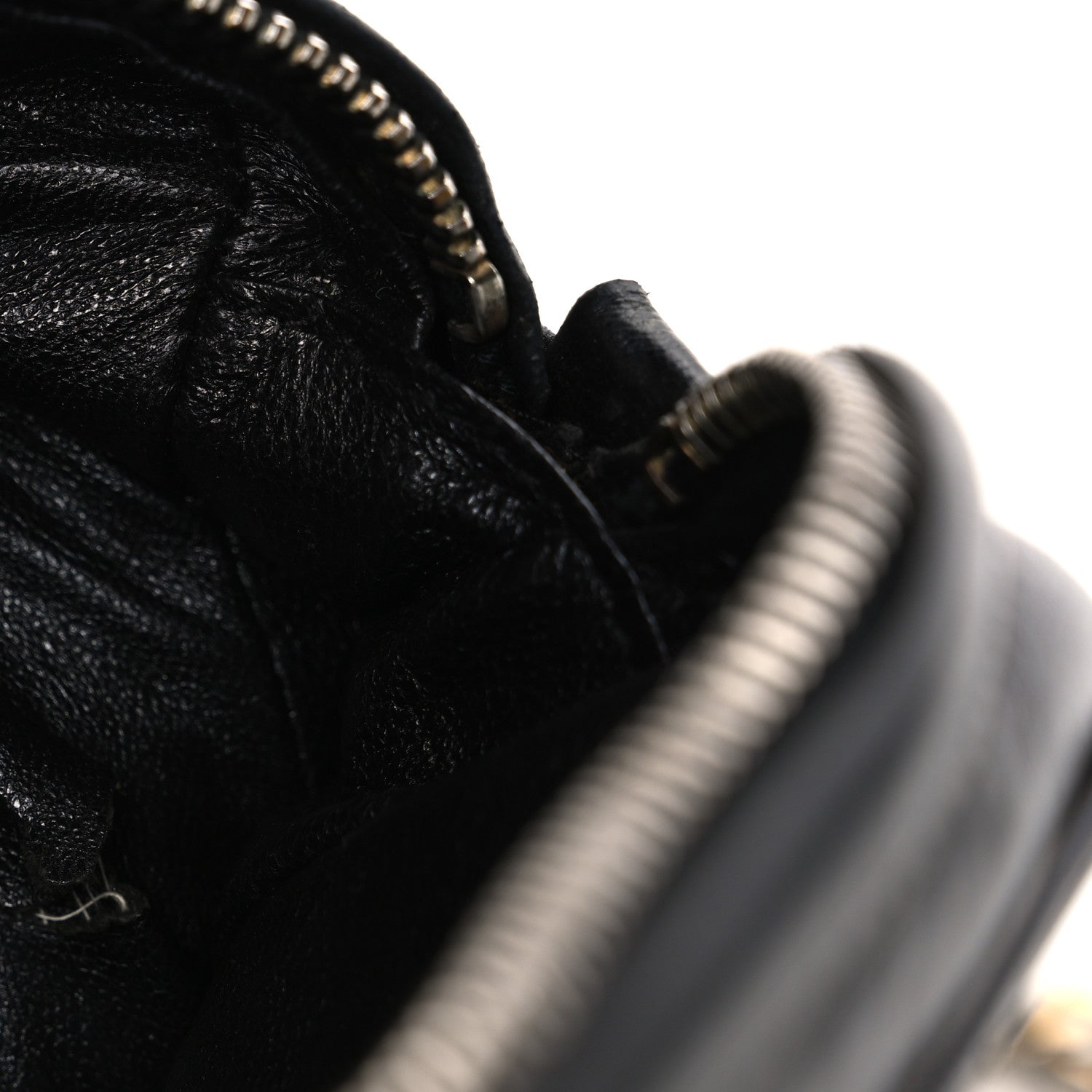 Lambskin Quilted CC Tassel Camera Case Black