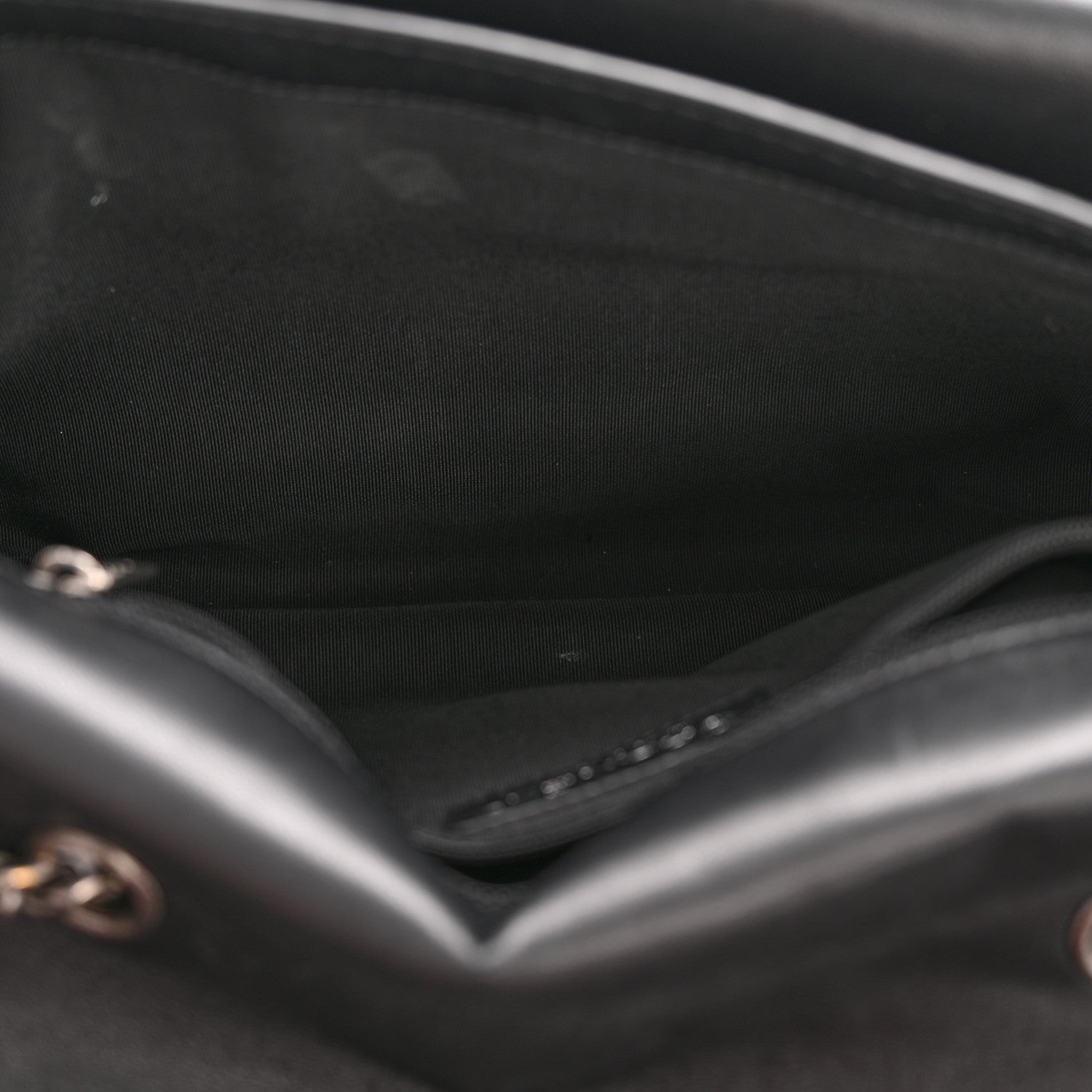 Lambskin Quilted Large Natural CC Flap Black