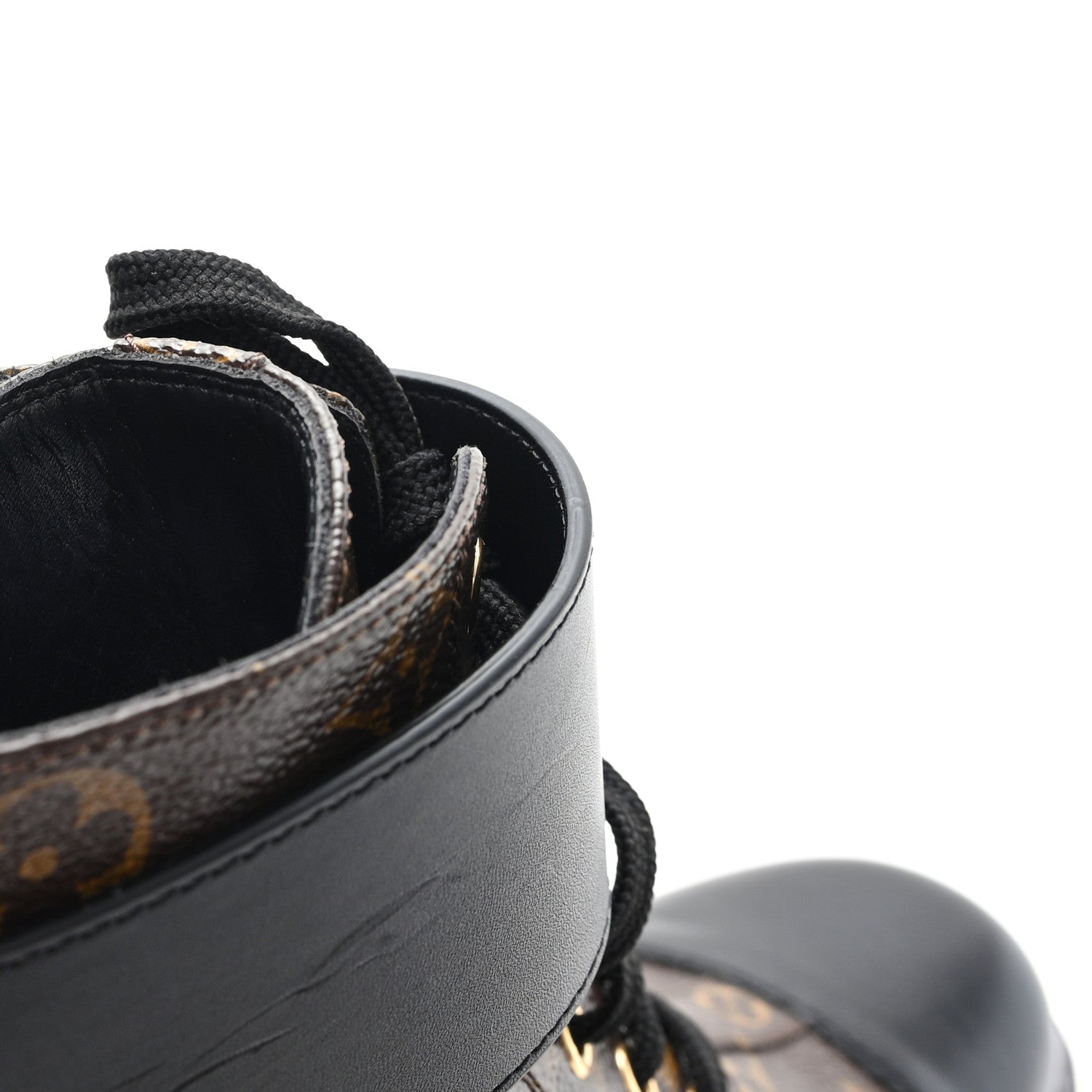 Calfskin Monogram Wonderland Flat Ranger Boots 38 Black