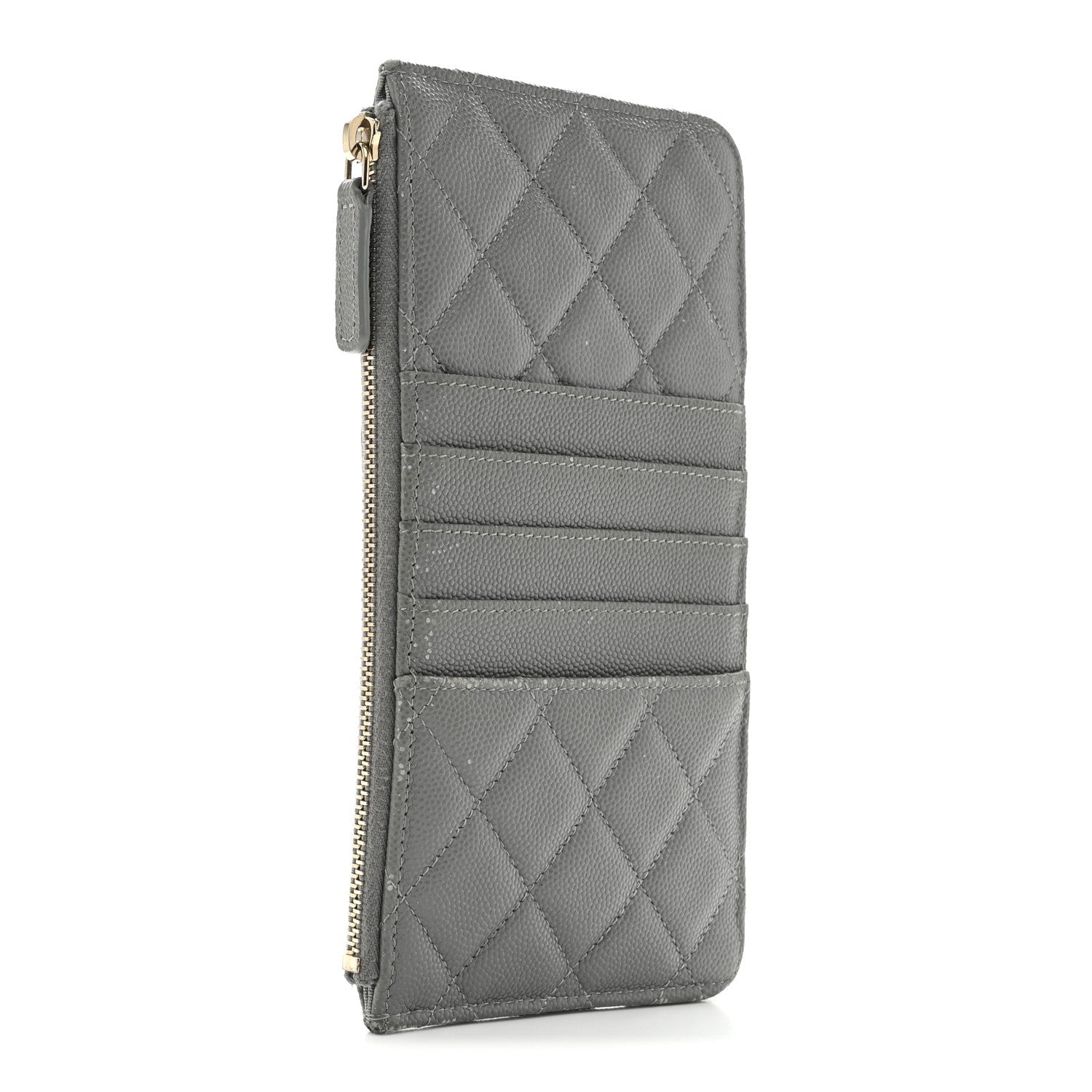 Caviar Quilted Classic iPhone Pouch Grey