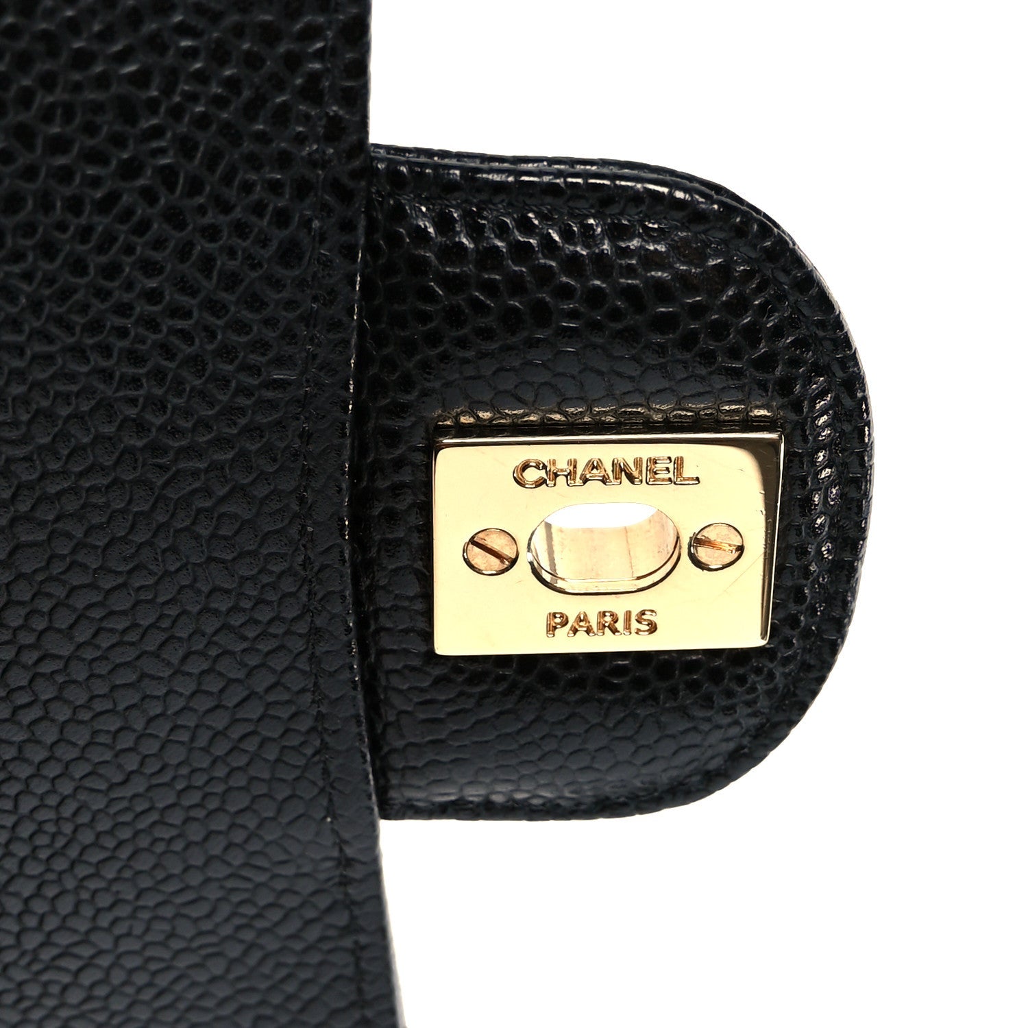 Caviar Quilted Small Double Flap Black