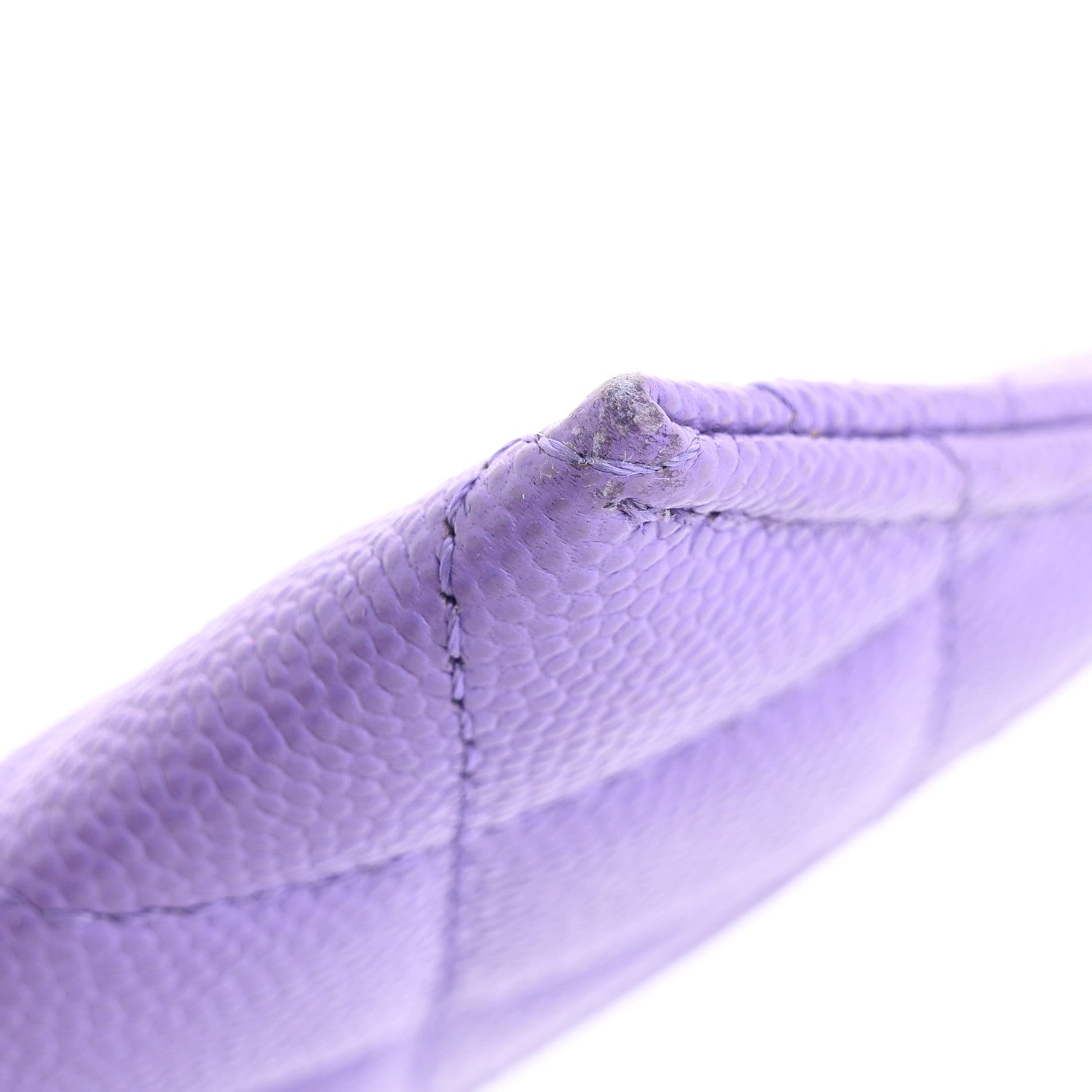 Caviar Quilted Card Holder Purple