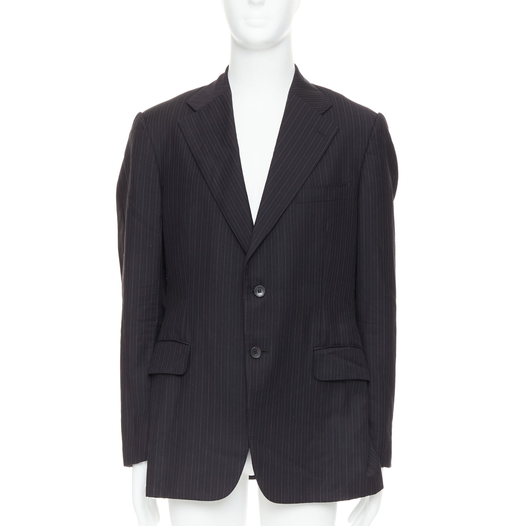 Men's Gucci wool pinstripe double vent blazer