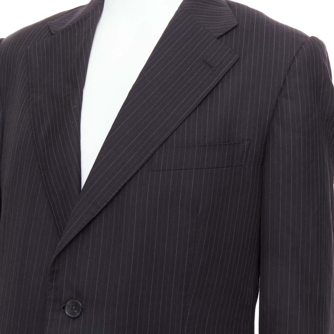 Men's Gucci wool pinstripe double vent blazer