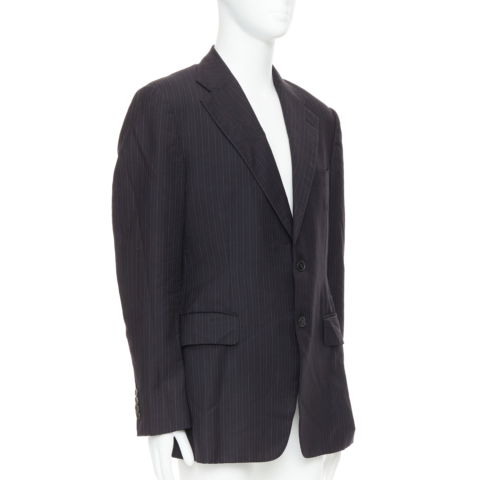 Men's Gucci wool pinstripe double vent blazer