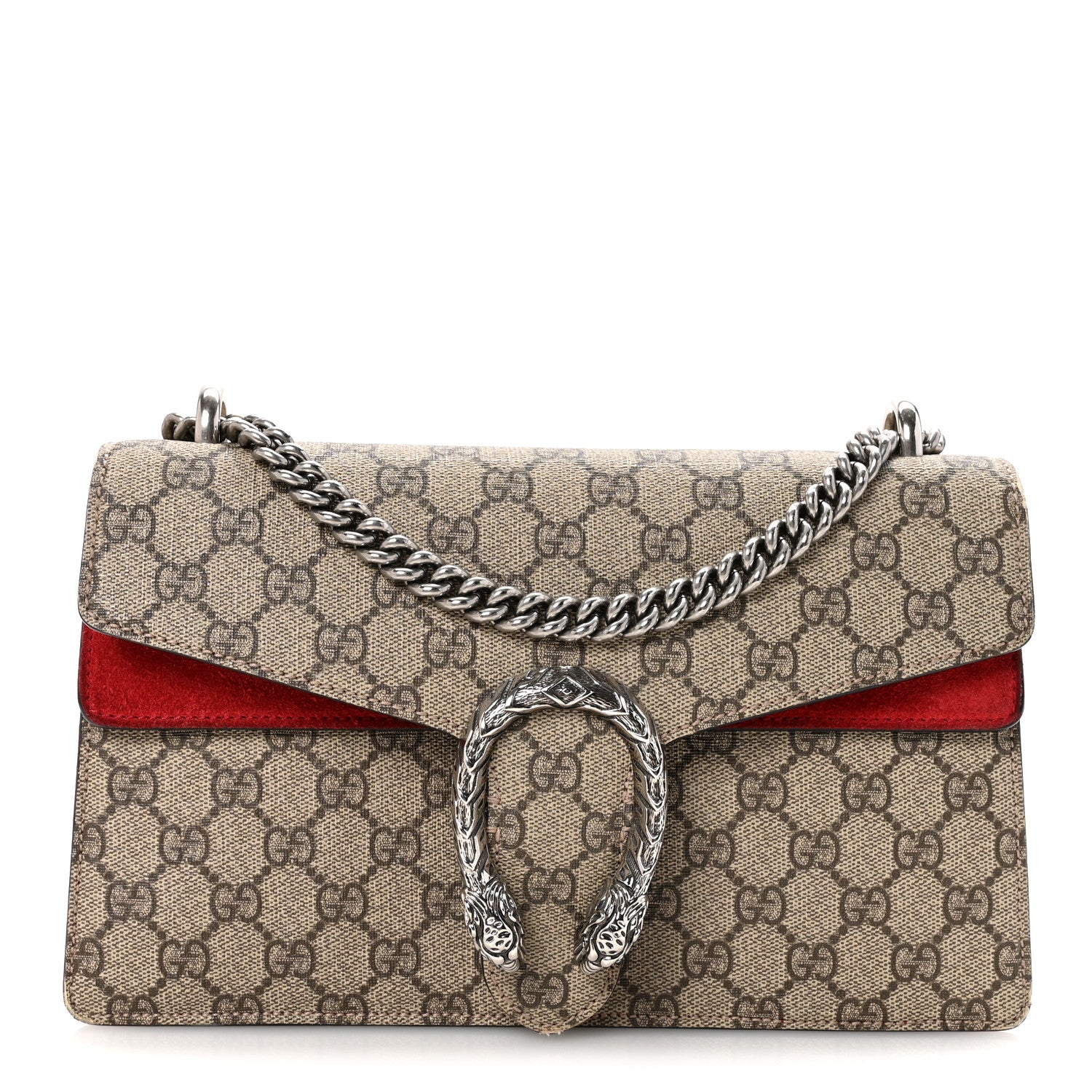 GG Supreme Monogram Dionysus Shoulder Bag Red