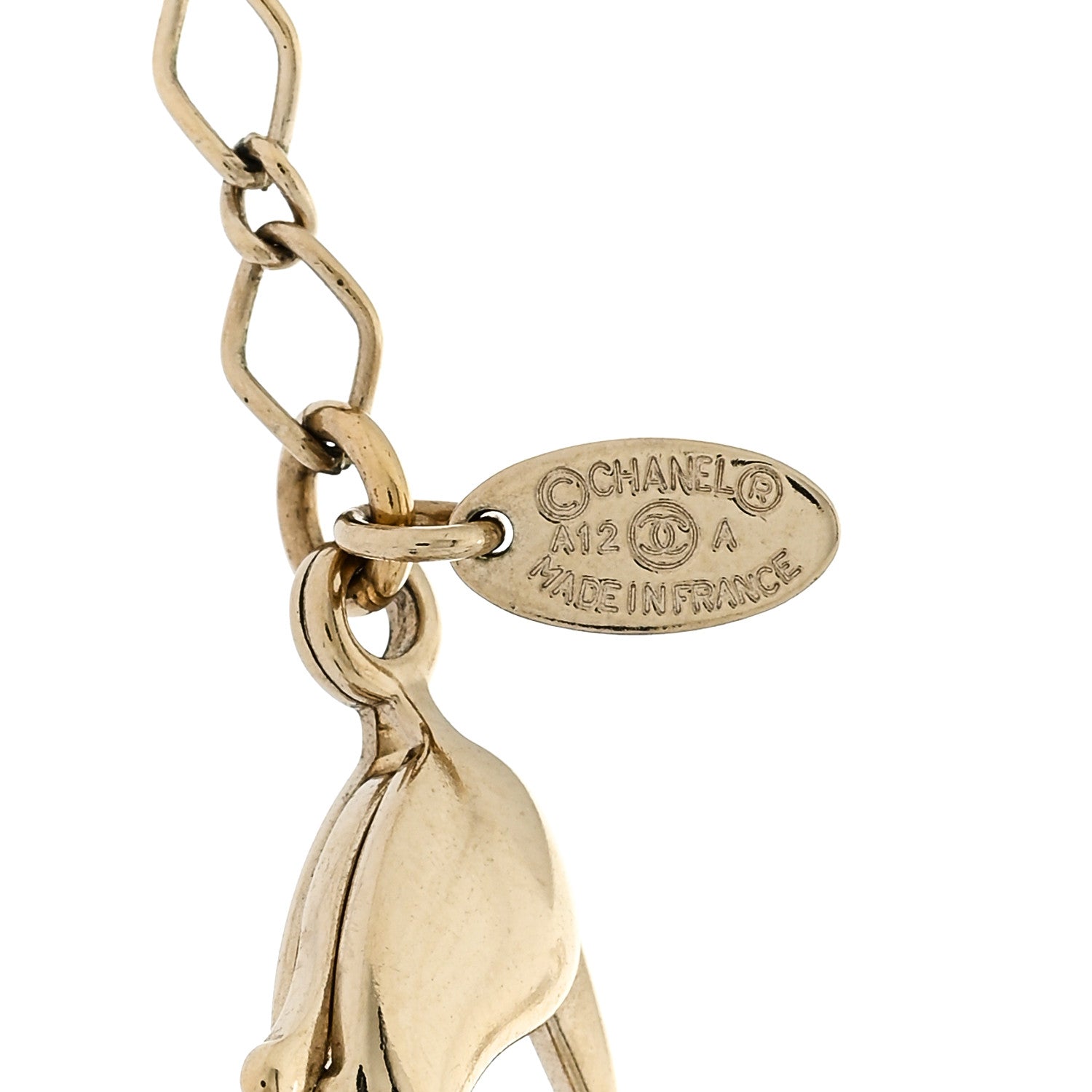 Pearl CC Long Necklace Gold