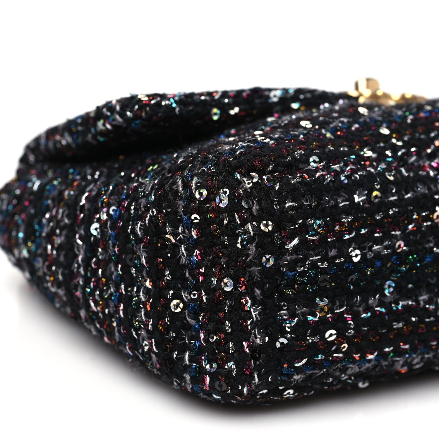Tweed Sequin Quilted Medium Chanel 19 Flap Black Multicolor