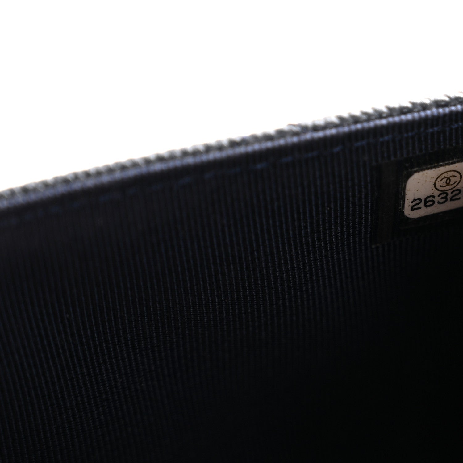 Caviar Quilted Wallet on Chain WOC Navy Blue