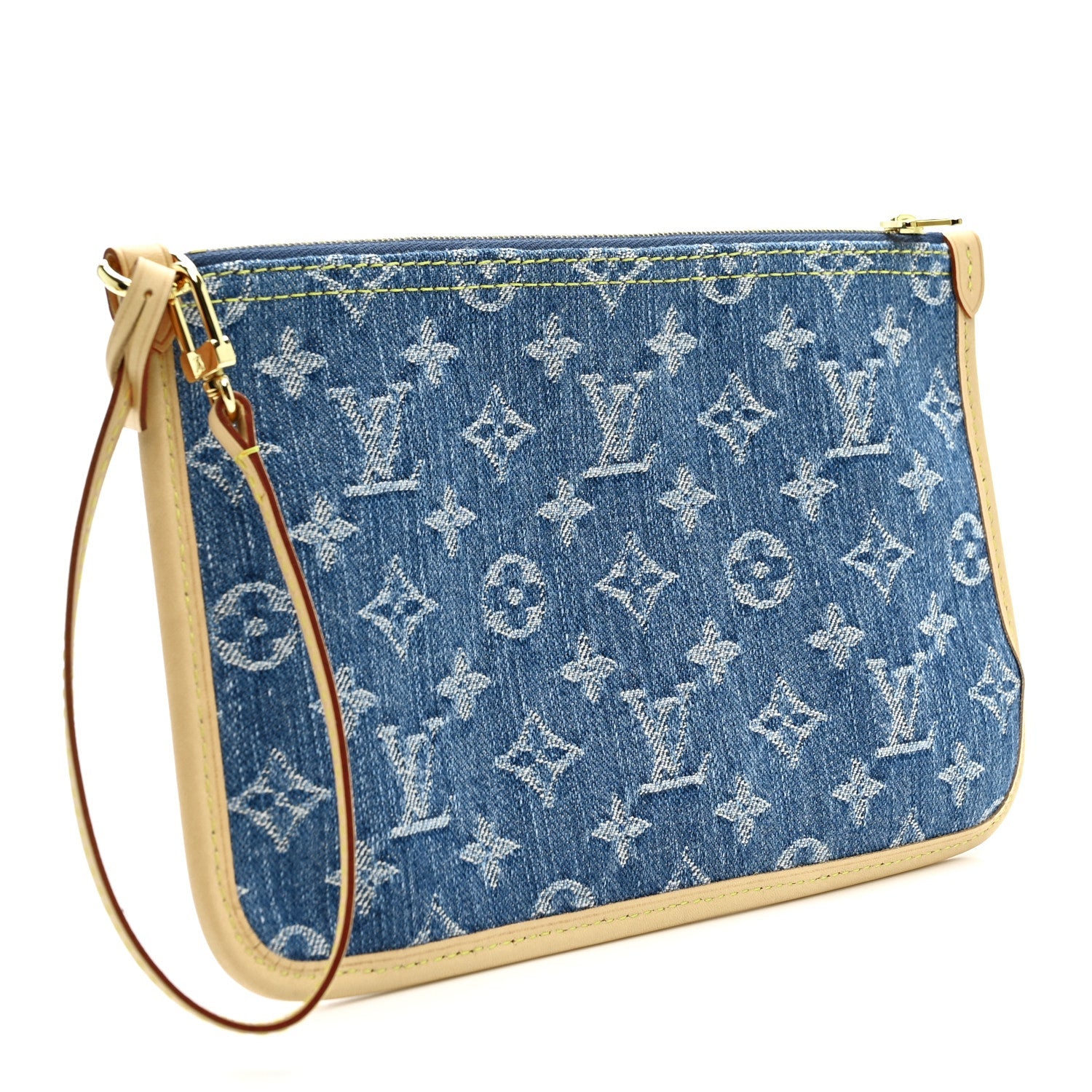 Denim Monogram Jacquard Neverfull MM GM Pochette Blue