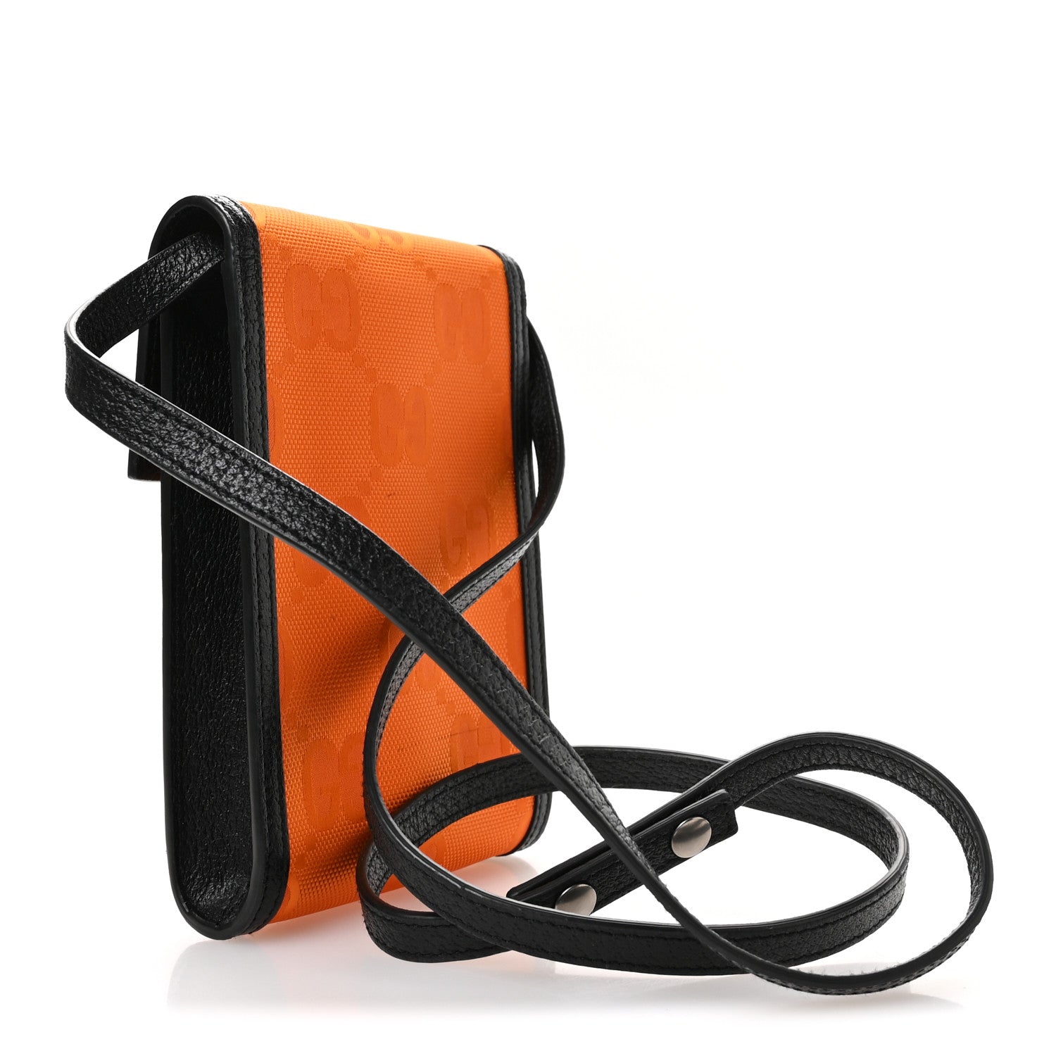 Econyl Nylon Monogram Off The Grid Crossbody Bag Carrot Orange Black