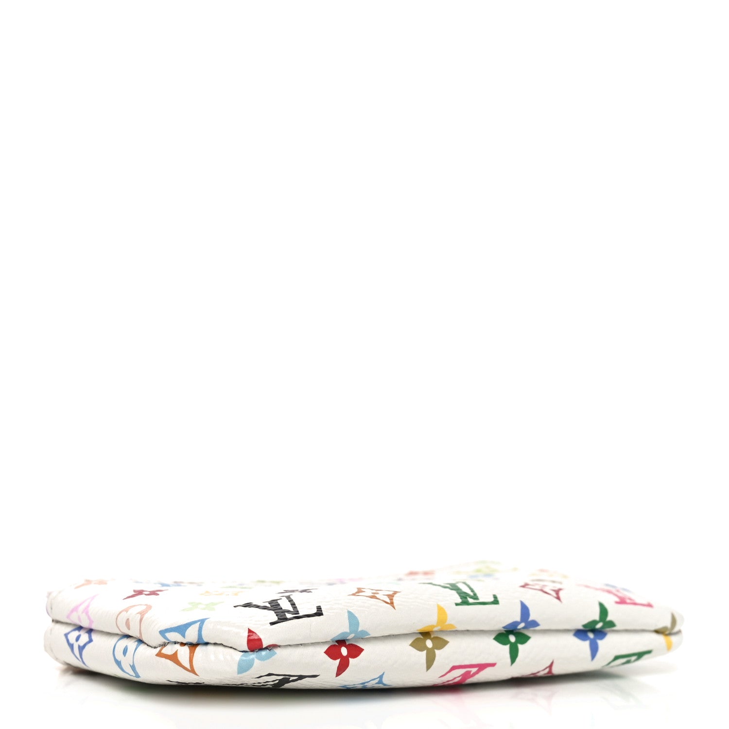 LV X TM Monogram Multicolor Key Pouch White