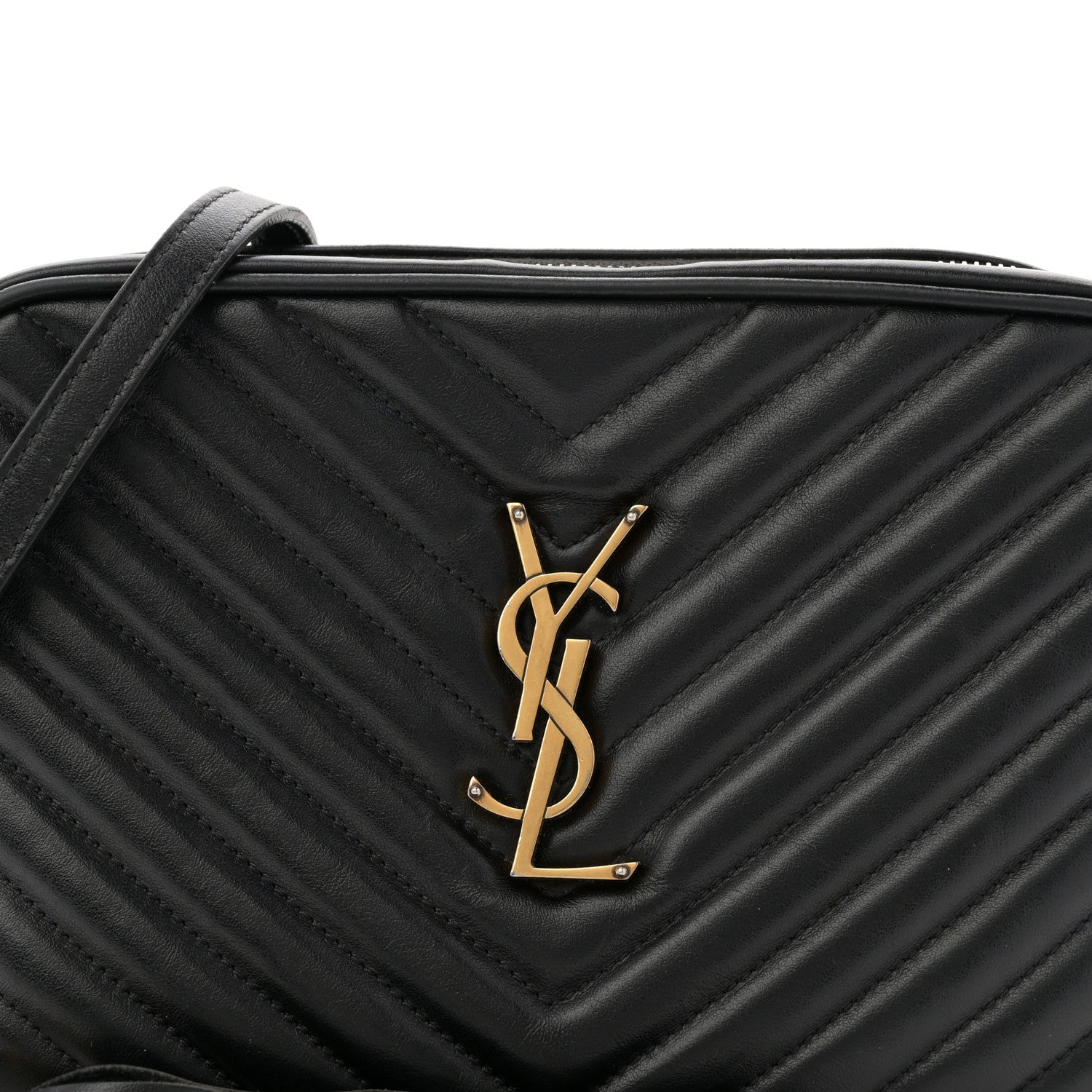 Calfskin Matelasse Monogram Lou Camera Bag Black
