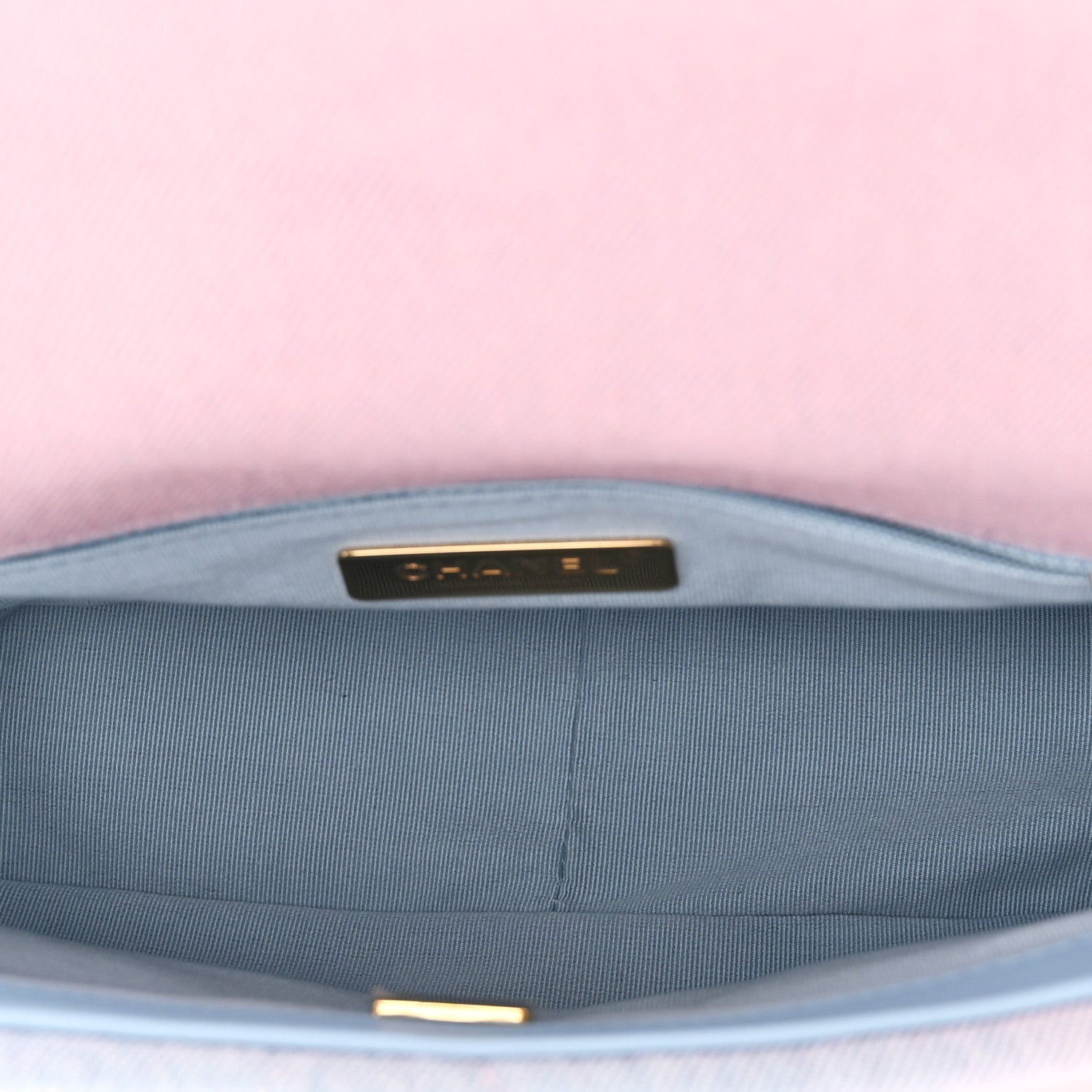 Denim Quilted Medium Chanel 19 Flap Blue Pink