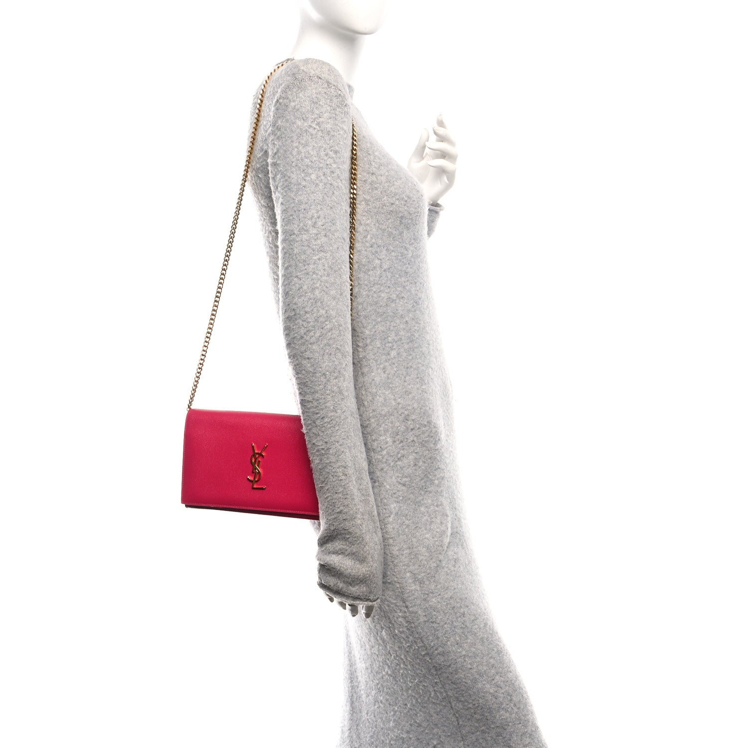 Grain De Poudre Monogram Chain Wallet Bubblegum
