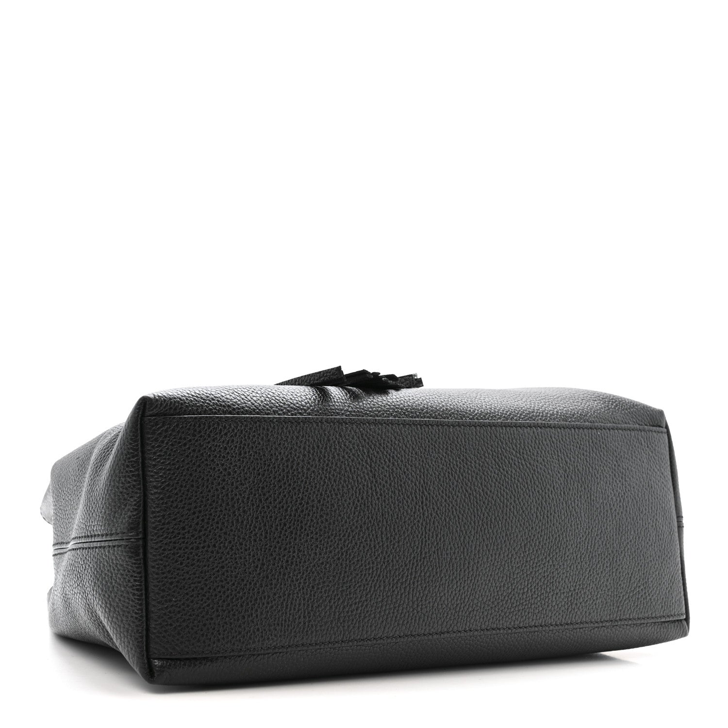 Pebbled Calfskin Medium Soho Chain Shoulder Bag Black