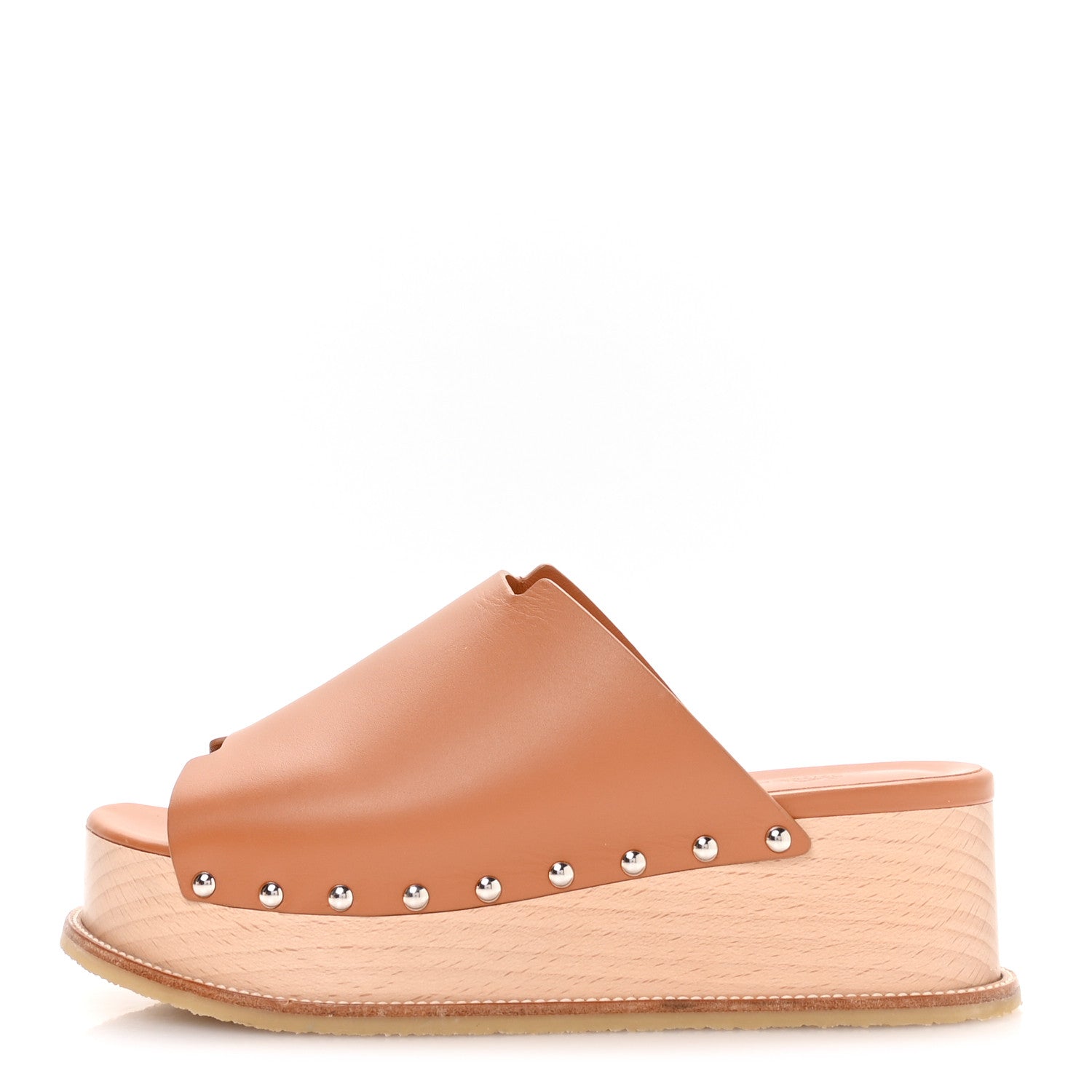 Calfskin Ellipse Mules 38 Marron Glaise