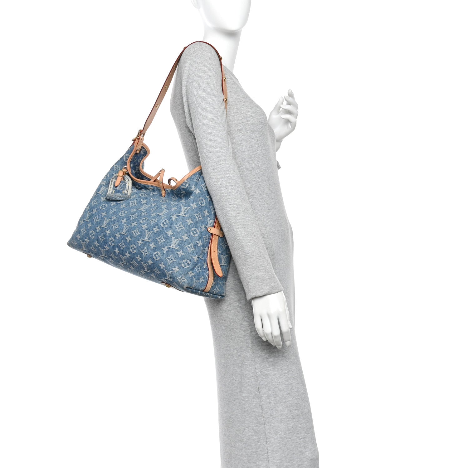 Monogram Denim CarryAll MM Blue