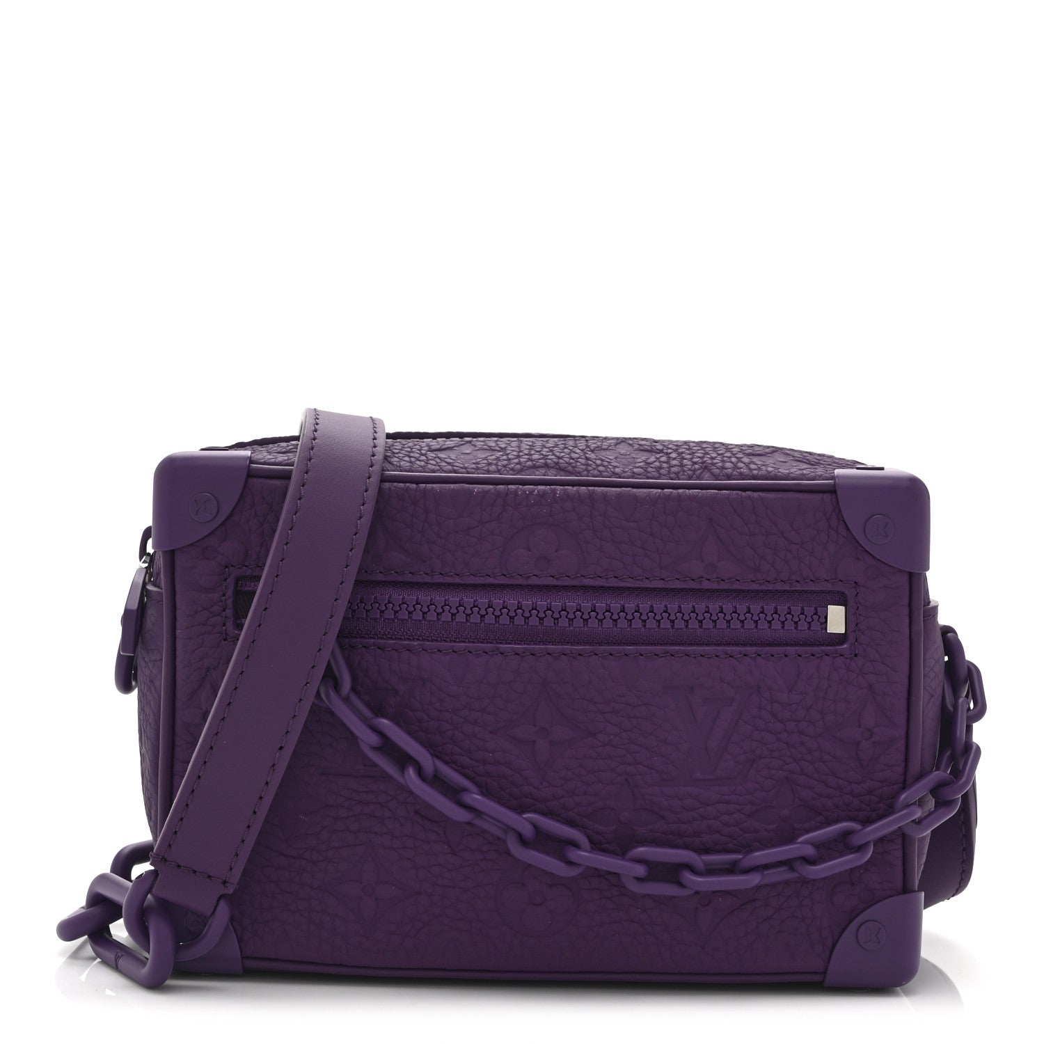 Taurillon Monogram Mini Soft Trunk Black Purple Night