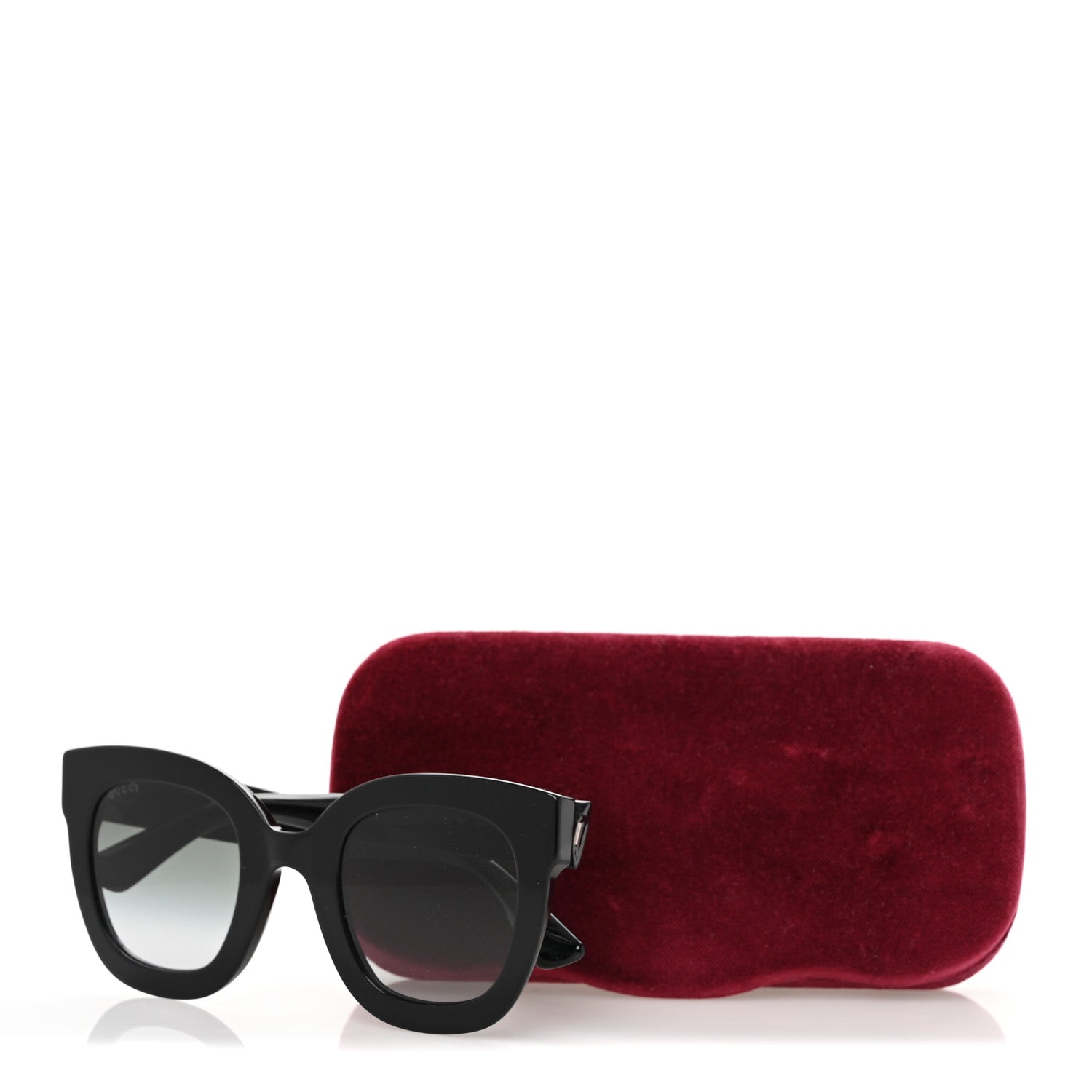 Acetate Crystal Star Round Frame Sunglasses GG0208S Black