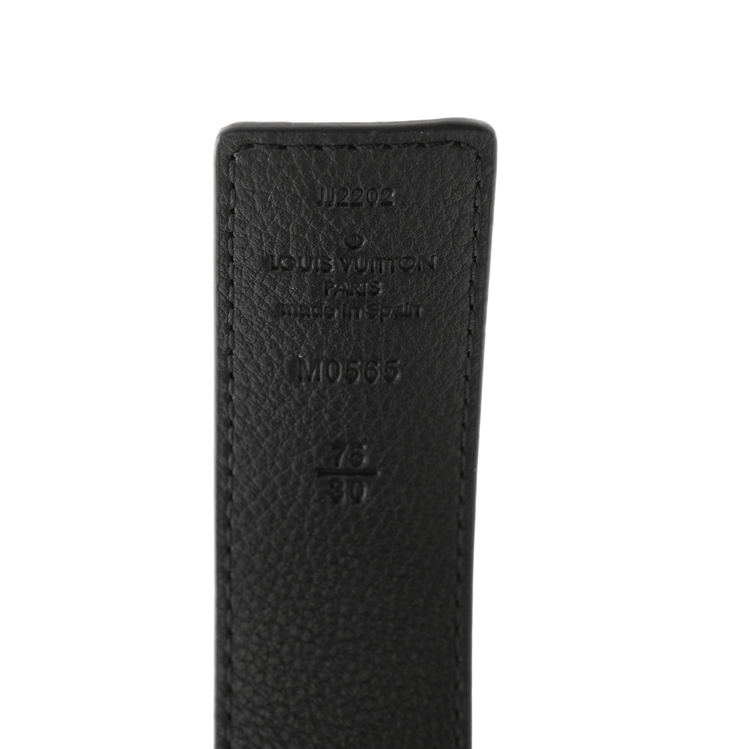 Calfskin Monogram 30mm LV Initiales Reversible Belt 75 30 Black
