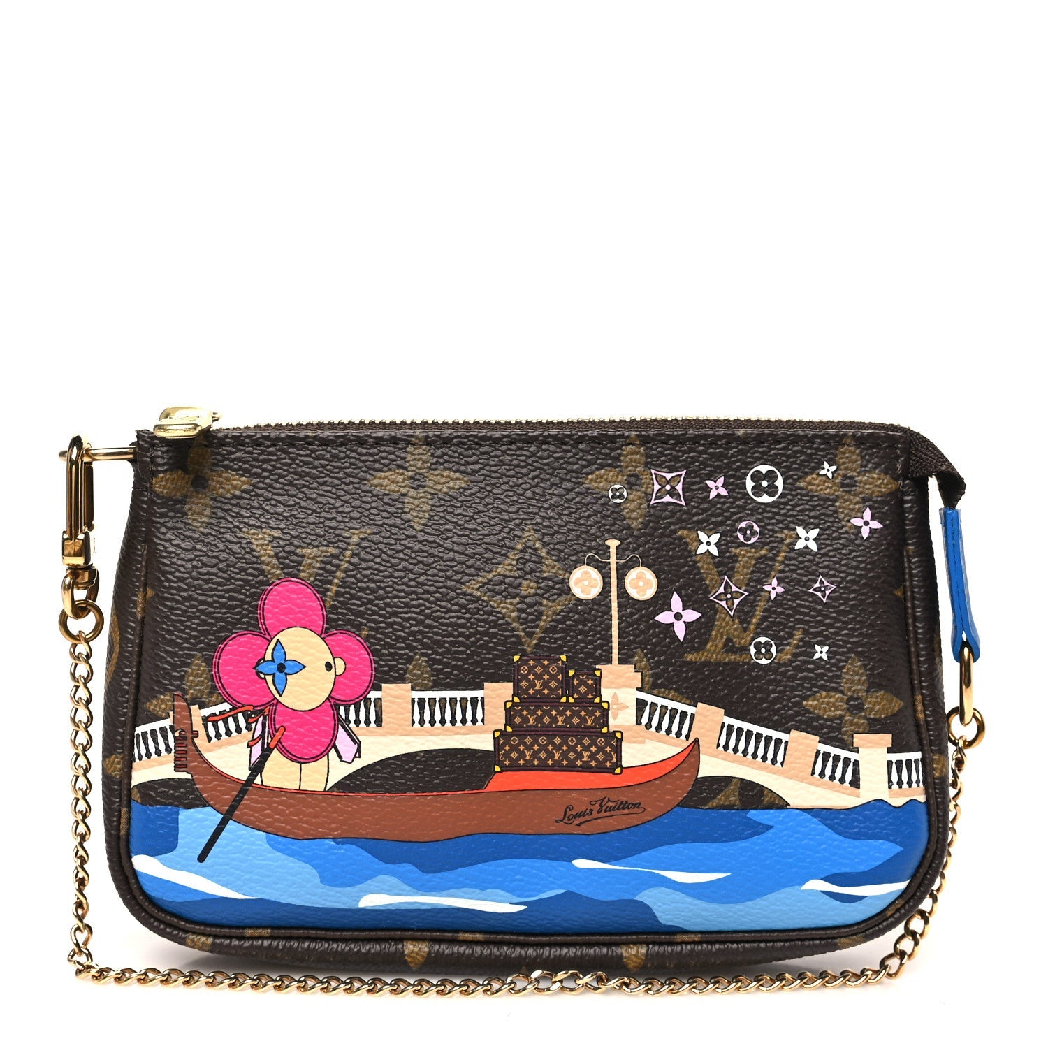 Monogram 2019 Christmas Animation Mini Venice Pochette Accessories Blue