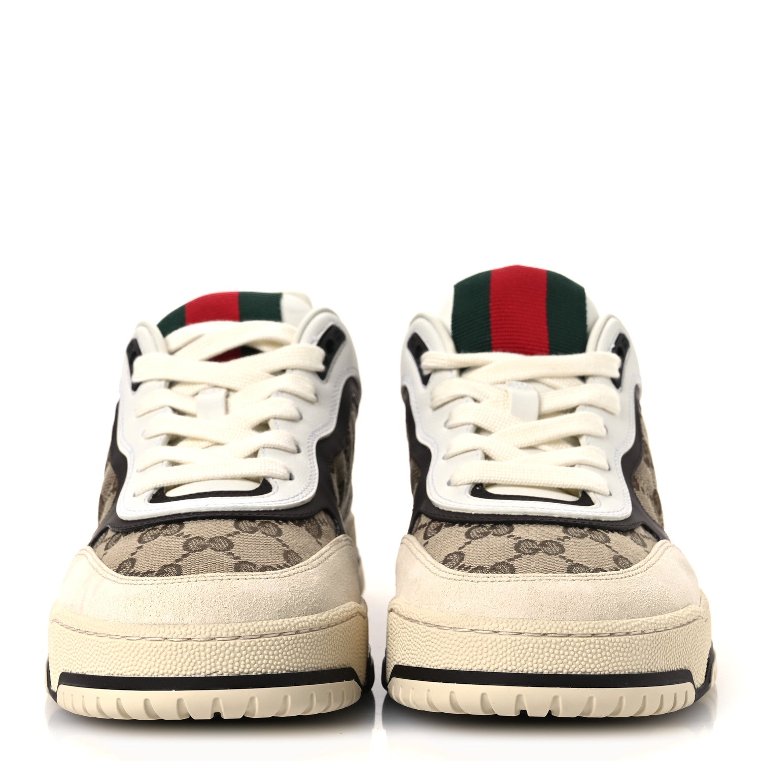 Monogram Suede Re-Web Sneakers 6 Ivory Beige Ebony