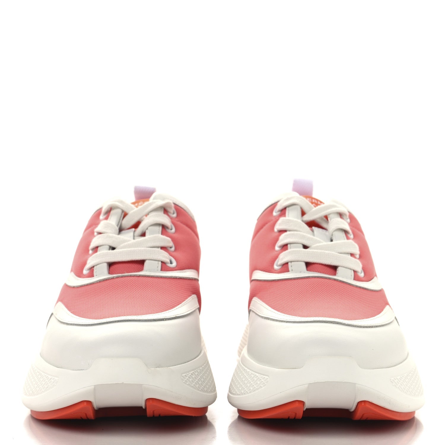 Mesh Calfskin Womens Giga Sneakers 37 Rose Du Desert White
